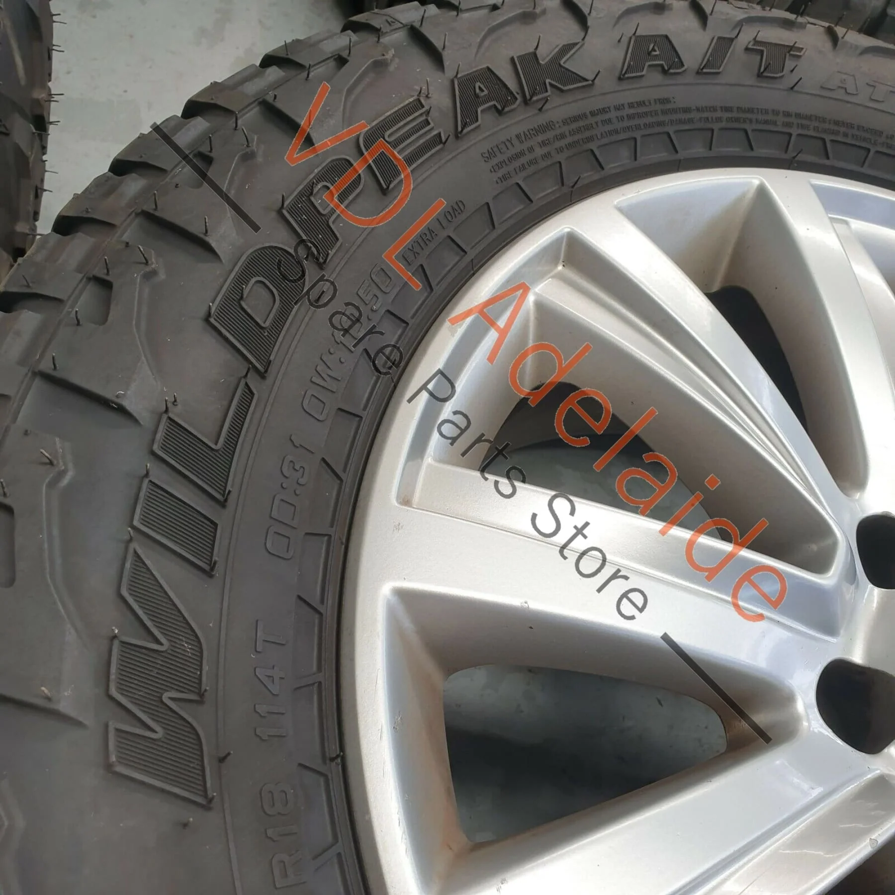 VW Amarok Set 18 x 7.5 Durban Alloy Rim Wheel & Tyre Set Falken Wildpeak AT3 - Image 3