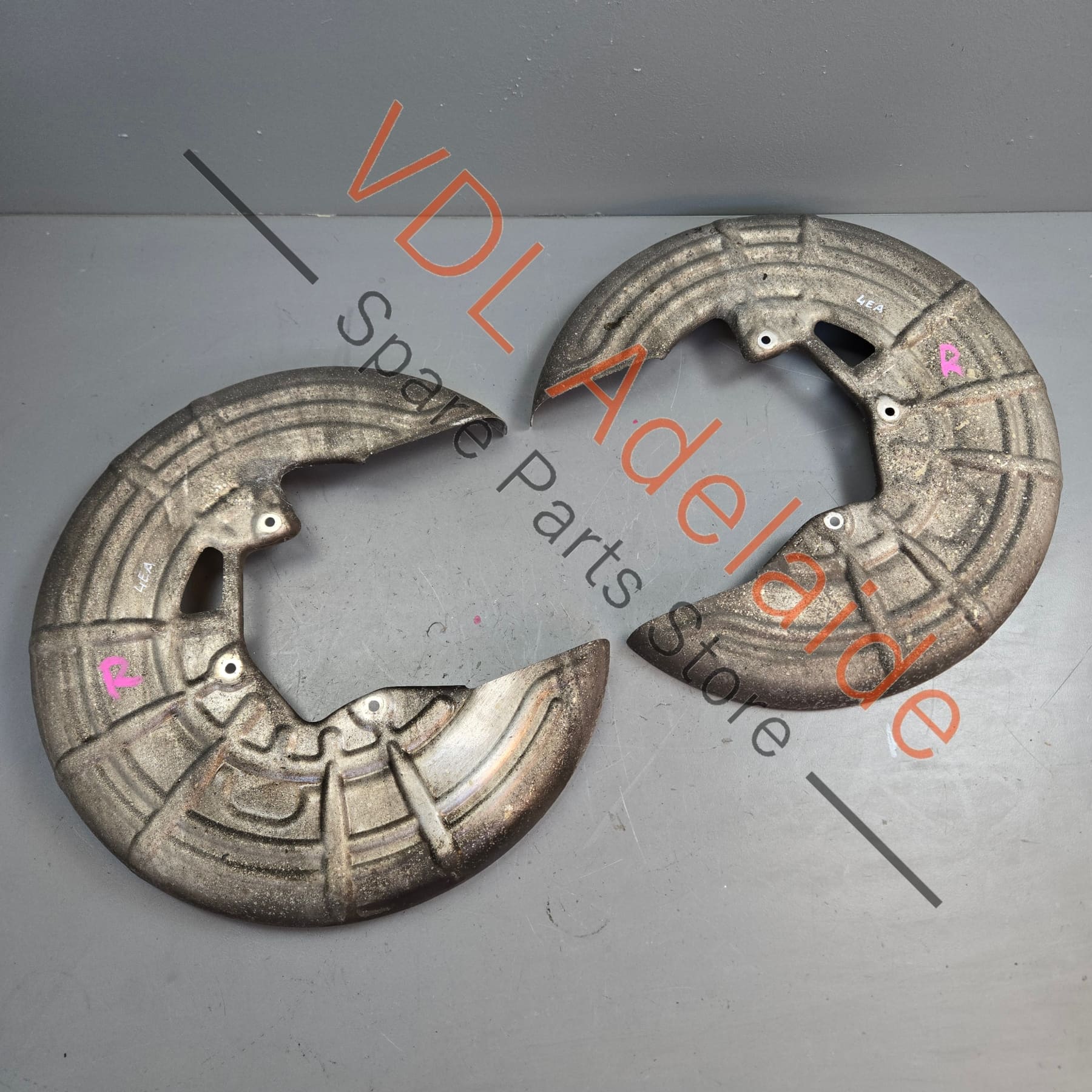 Audi Carbon Ceramic Brake Cover Plate Pair 4E0615611G 4E0615612G 356mm x 28mm