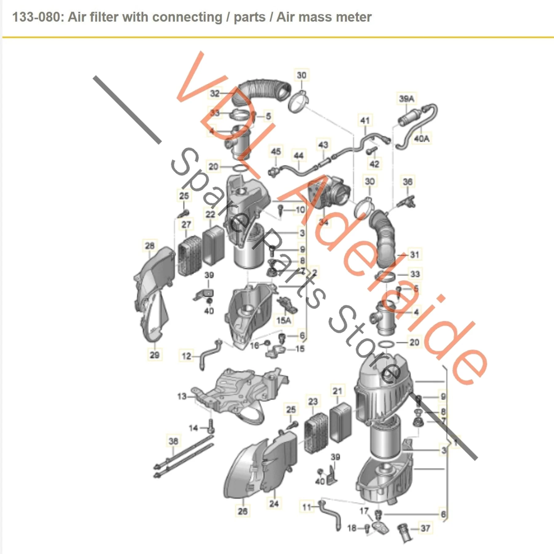 Audi S8 D3 Pair of Air Filter Induction Pipes Left & Right 07L133837A 07L133838A - Image 2