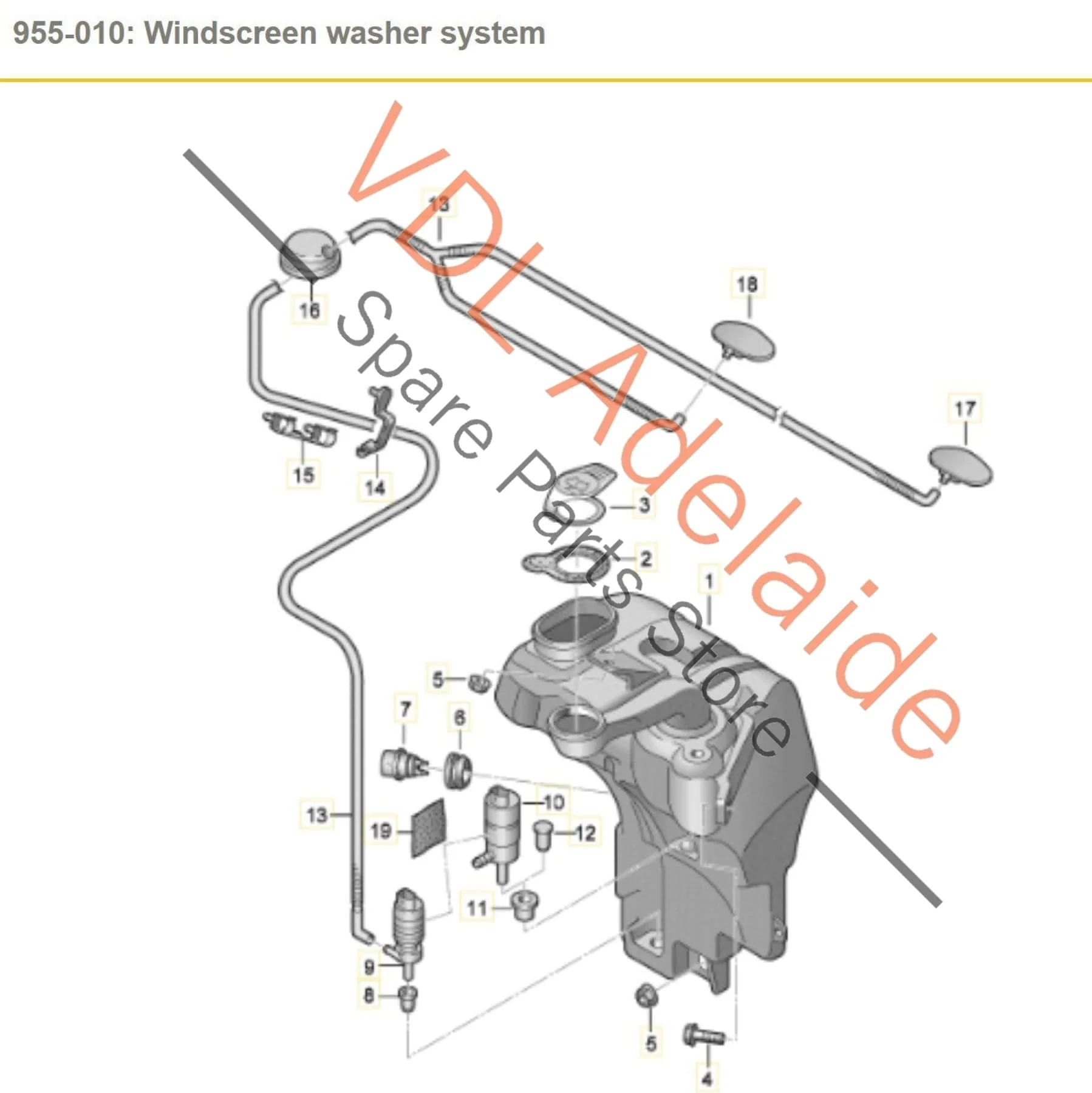 Audi A8 S8 D3 4E Windscreen Washer Jet Nozzle Heated Pair left & right 8E0955987D 8E0955988D - Image 3
