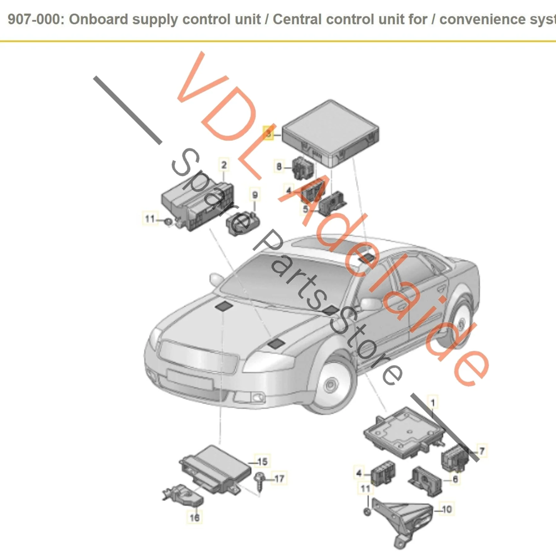 Audi A8 S8 D3 BCM Body Control Control Module 4E0910760D - Image 2
