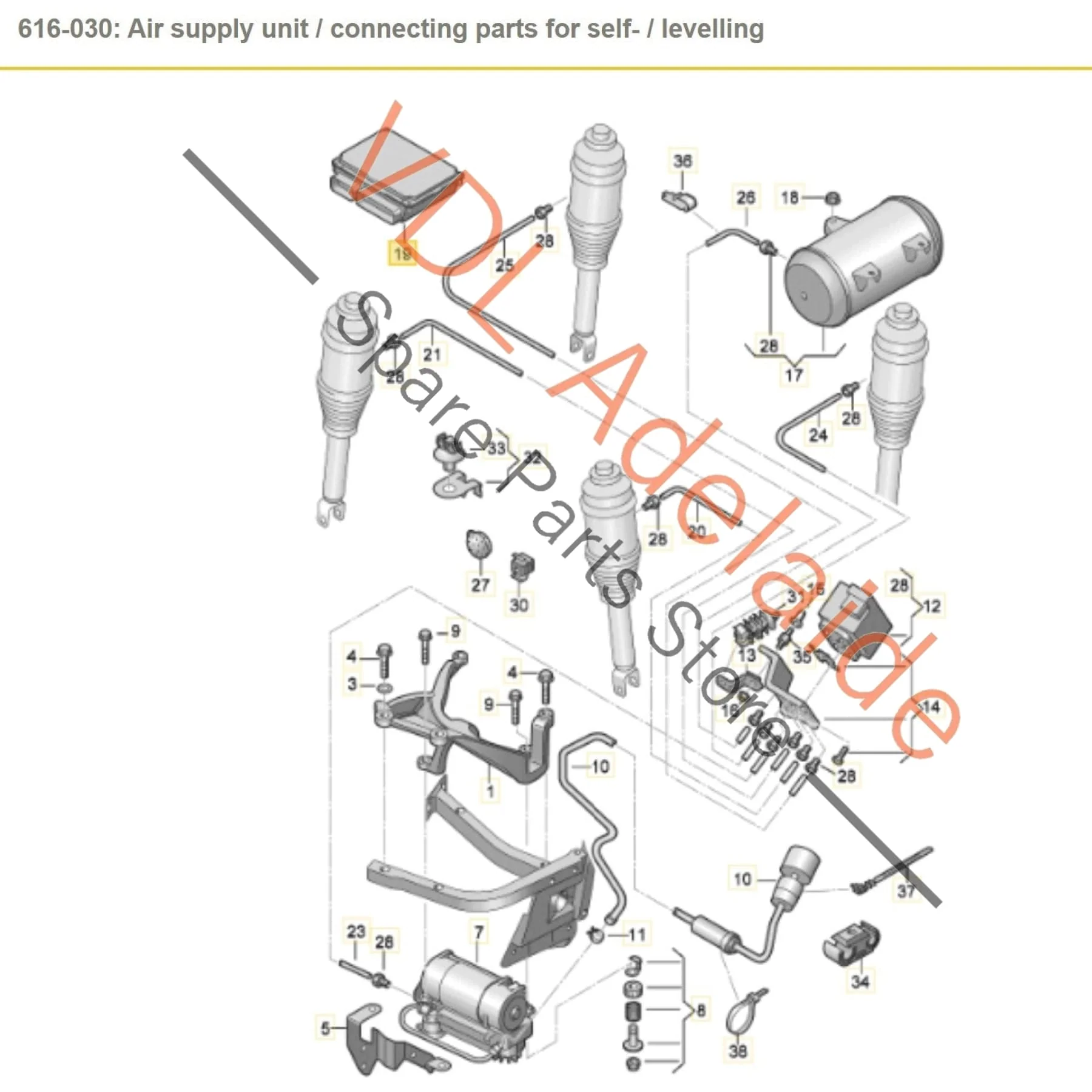 Audi A8 S8 D3 Adaptive Air Suspension Control Module 4E0910553L - Image 2