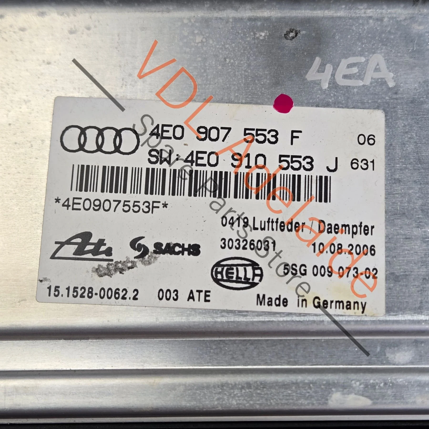 Audi A8 S8 D3 Adaptive Air Suspension Control Module 4E0910553L - Image 3