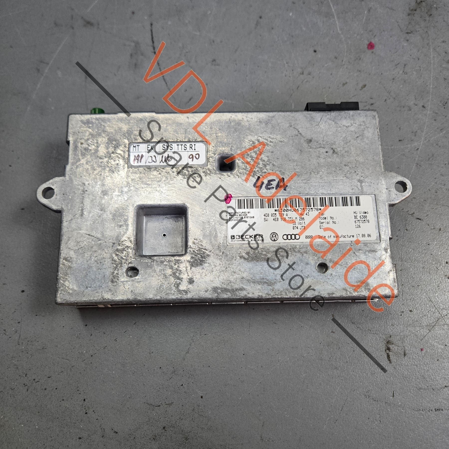 Audi A8 D3 MMI Audio Interface Module 4E0910731M 4E0035729A