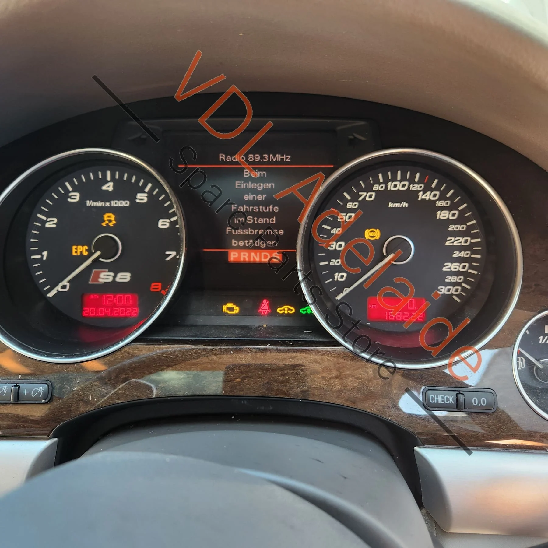 Audi S8 V10 D3 Instrument Cluster Dash Screen 300kmh 4E0920931N - Image 2