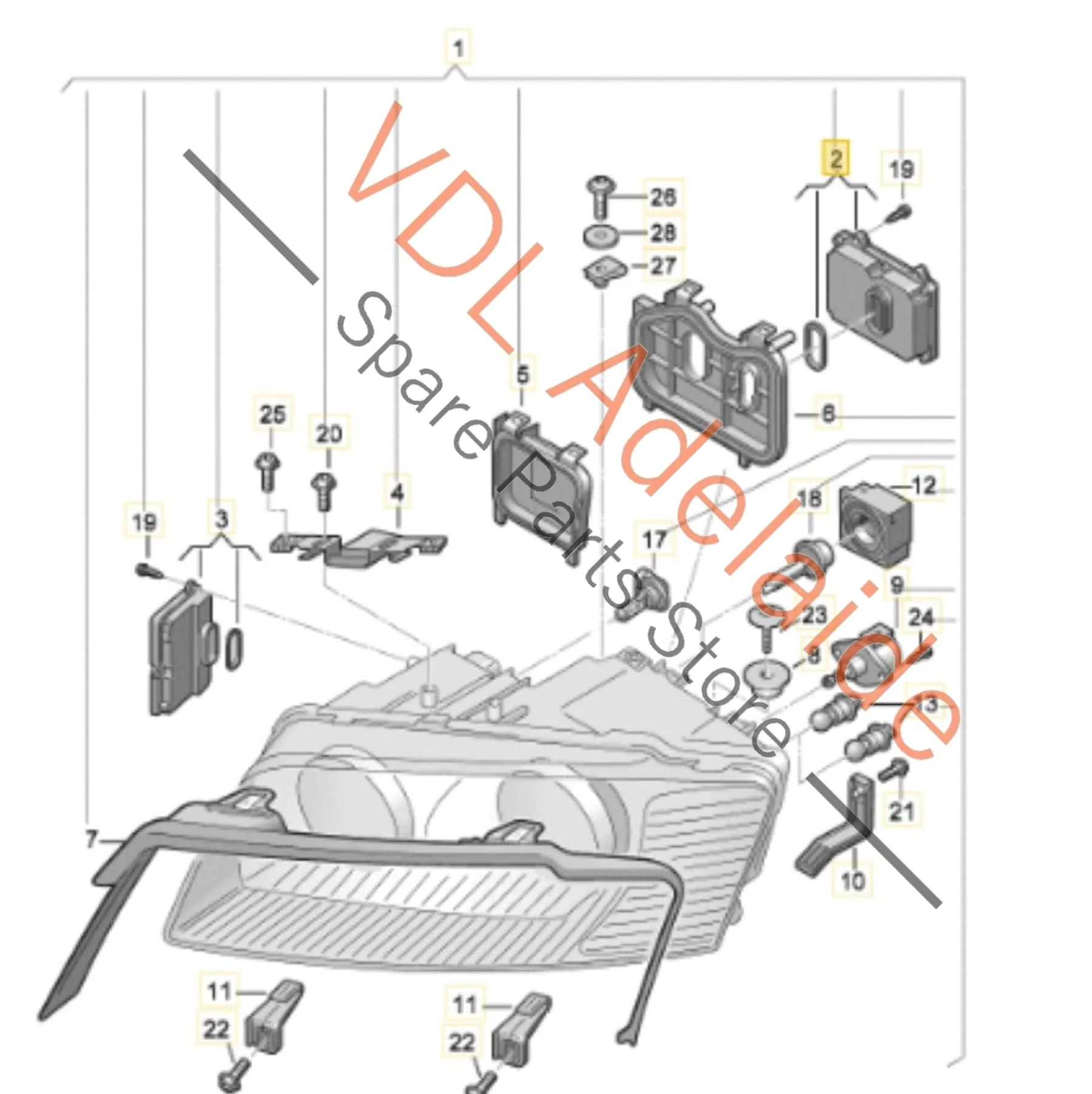 Audi A8 S8 D3 Xenon Headlight Power Module Control Unit 4F0941329D 4F0941329B - Image 3