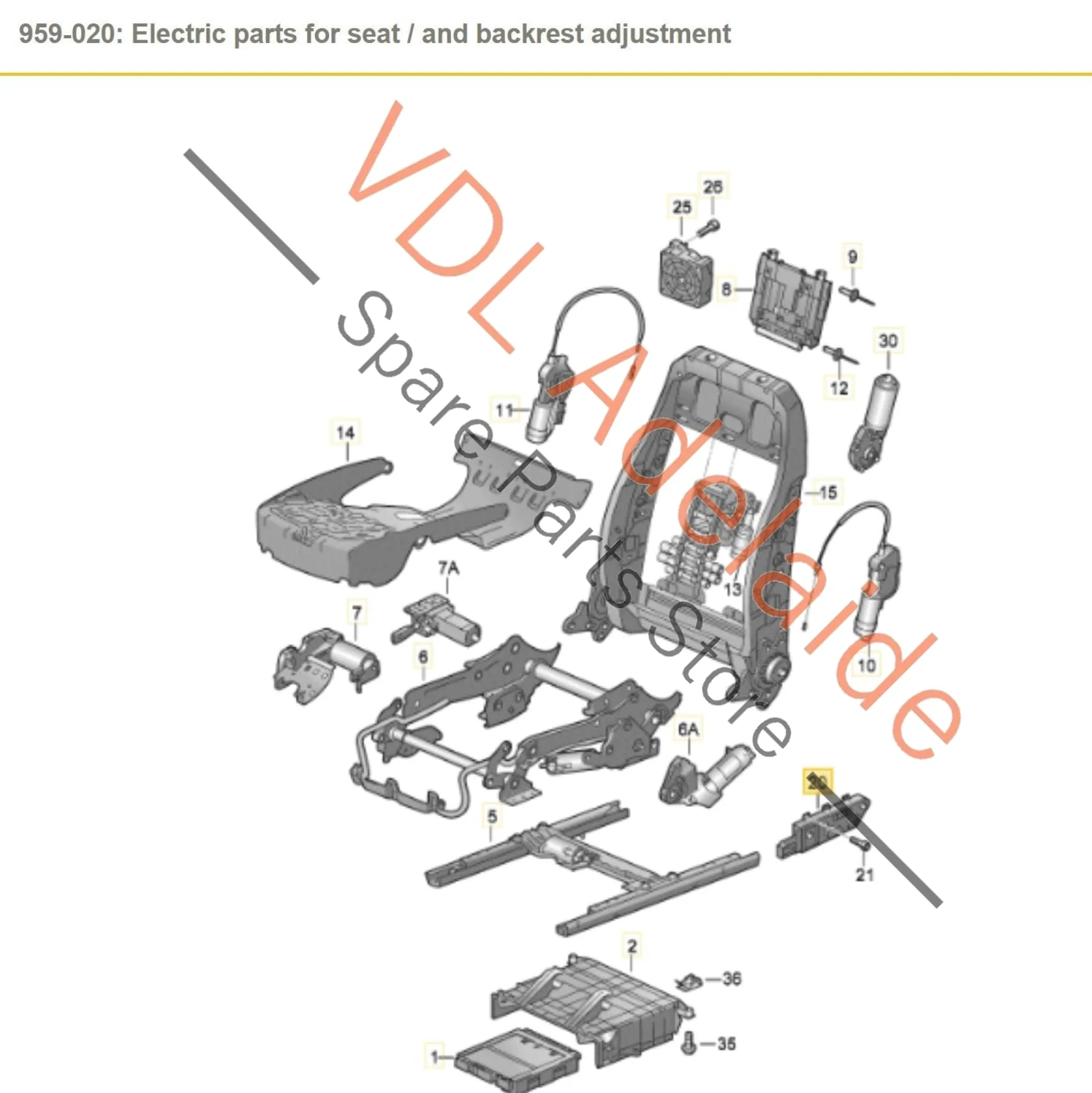 Audi A8 D3 Electric Seat Switch Left 4E0959765H - Image 2
