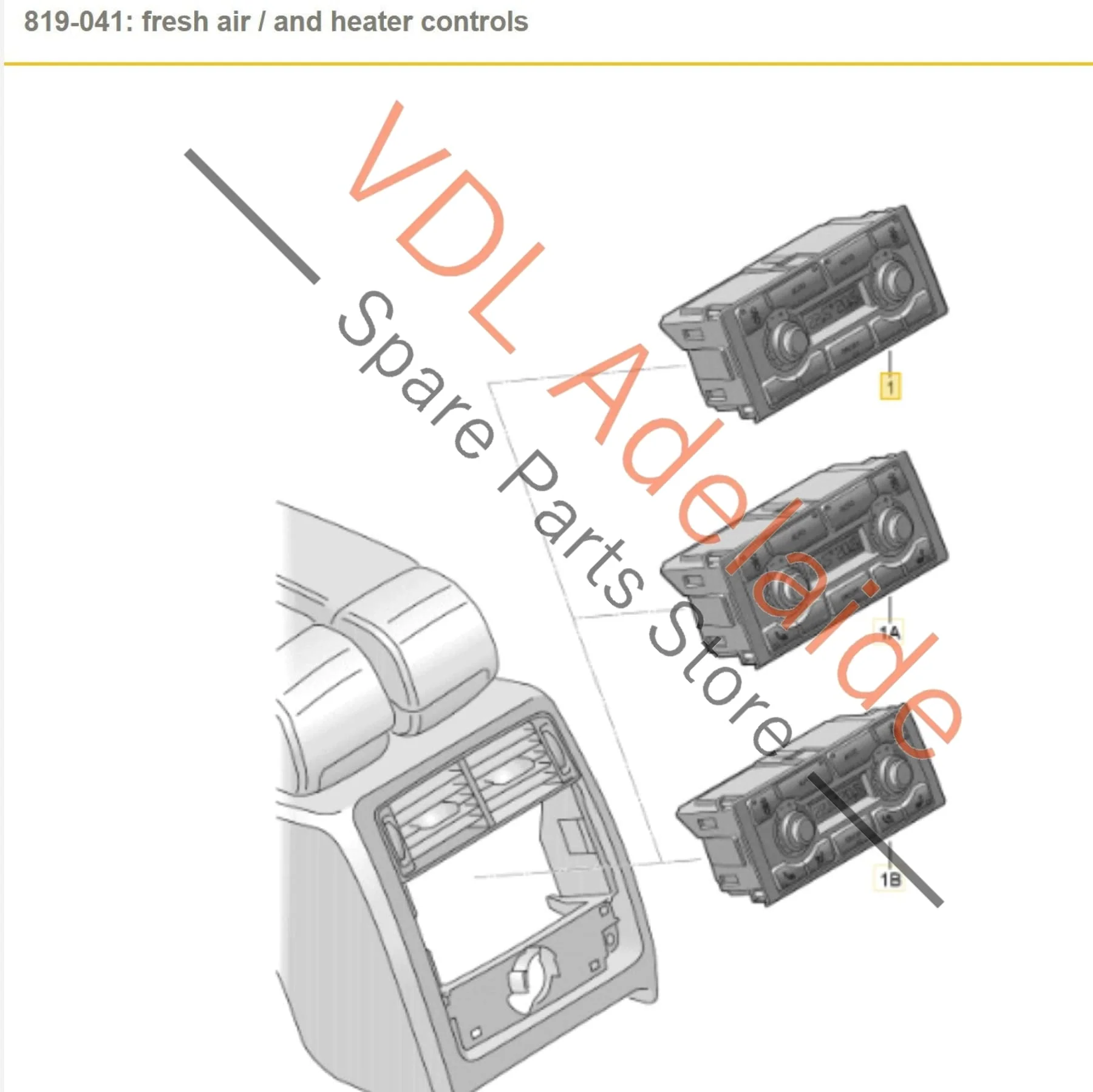 Audi A8 D3 4E Rear Air Conditioning Climate Heater Switch 4E0919158C 5PR - Image 2