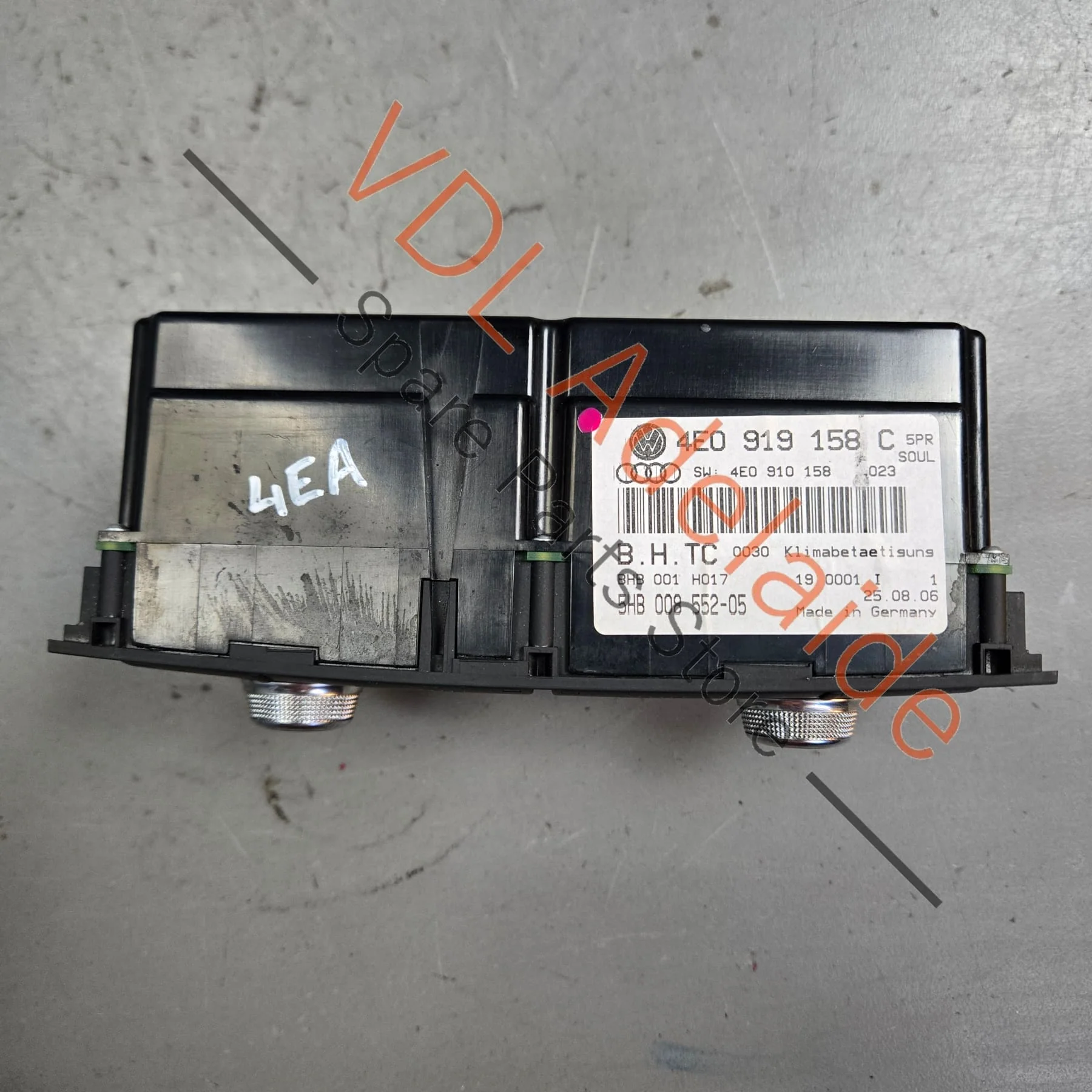 Audi A8 D3 4E Rear Air Conditioning Climate Heater Switch 4E0919158C 5PR - Image 6