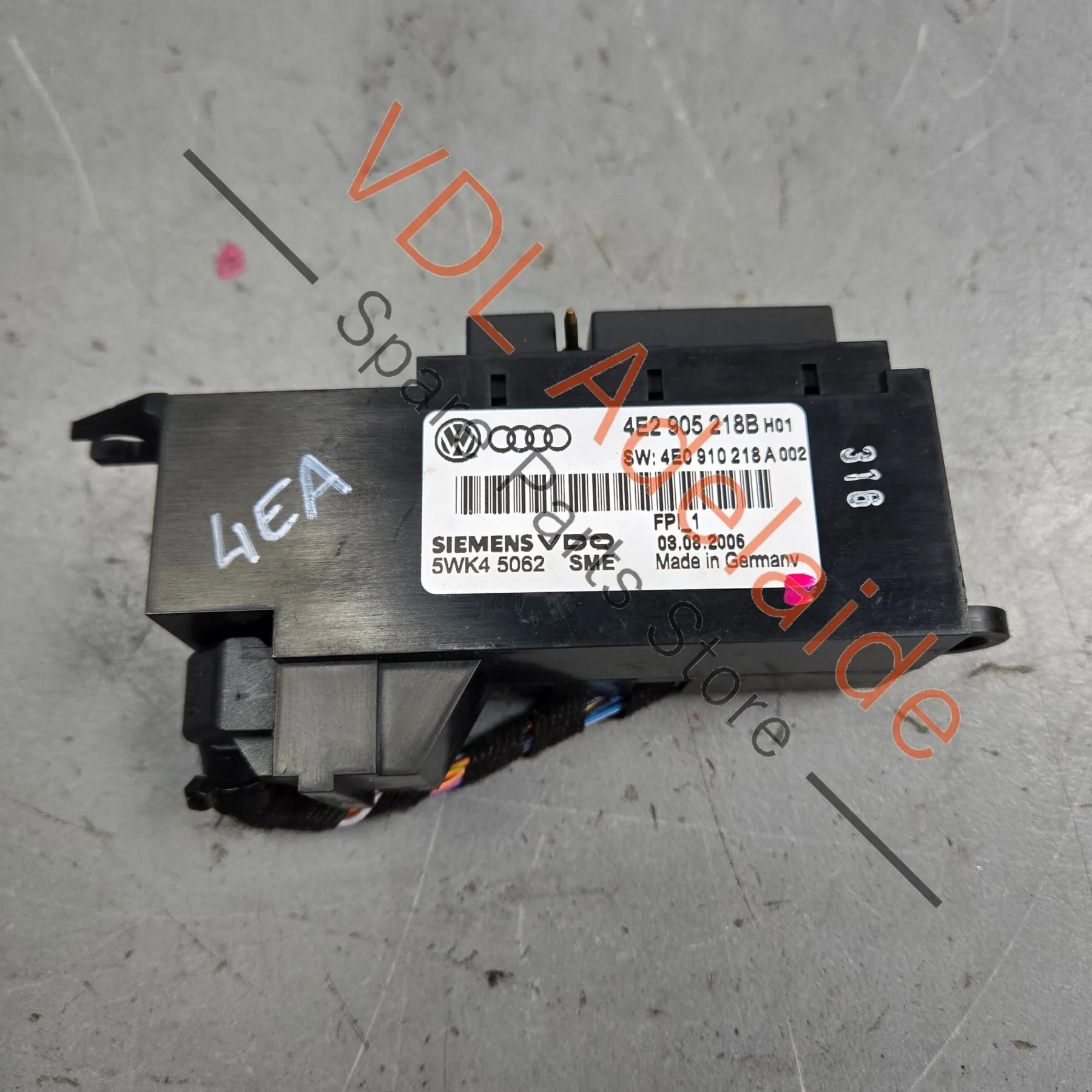 Audi A8 S8 D3 4E Fingerprint Start Stop Switch 4E2905218B - Image 3
