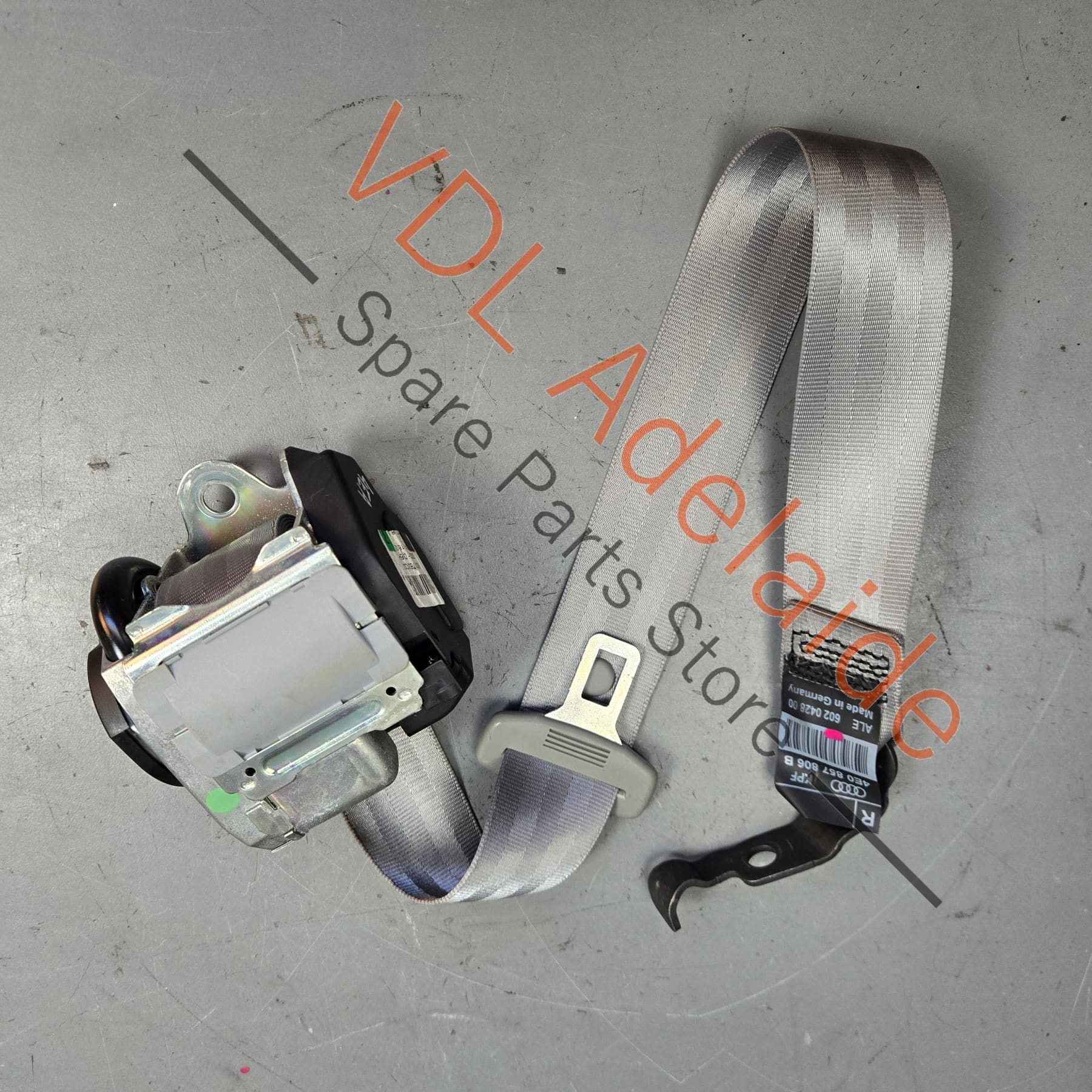 Audi A8 S8 Rear Right Seat Belt Seatbelt 4E0857806B KPF Colour Platinum