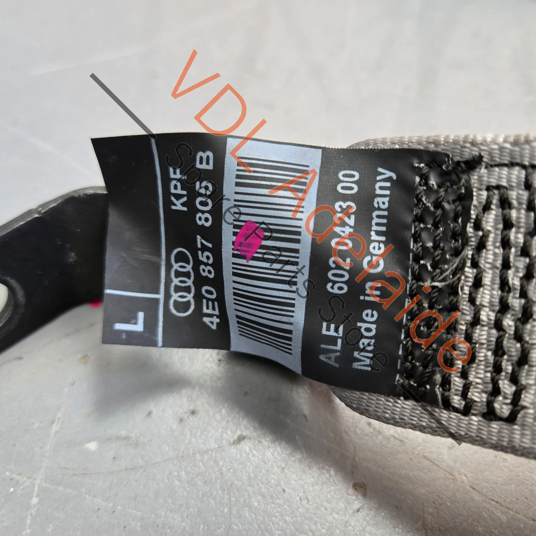 Audi A8 S8 Rear Left Seat Belt Seatbelt 4E0857805B KPF Colour Platinum - Image 4