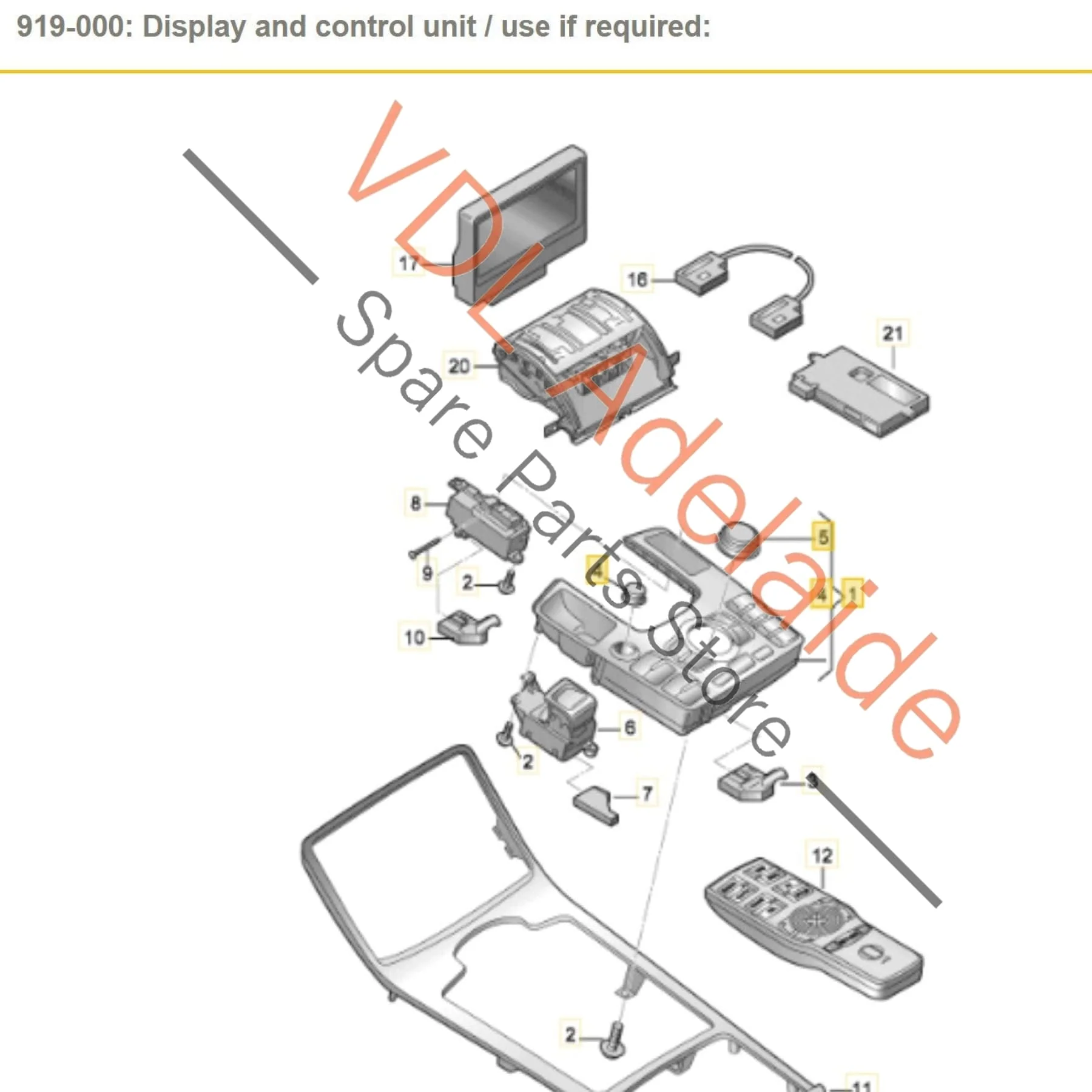 Audi A8 S8 MMI Radio Control Button Switch 4E2919612B - Image 2