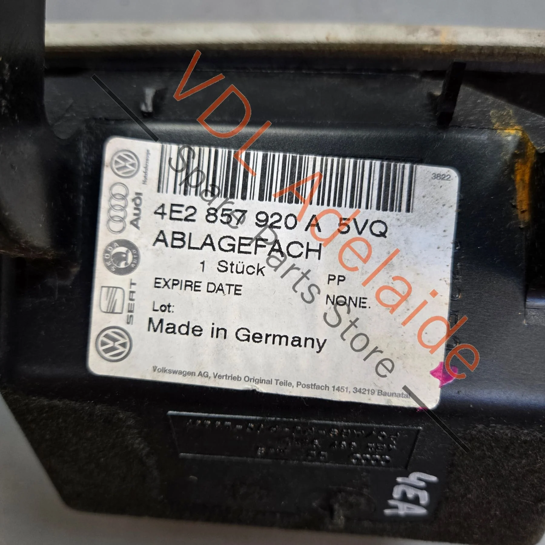 Audi A8 S8 Drivers Side Glove Compartment Box Lid 4E2857920A 5VQ - Image 6