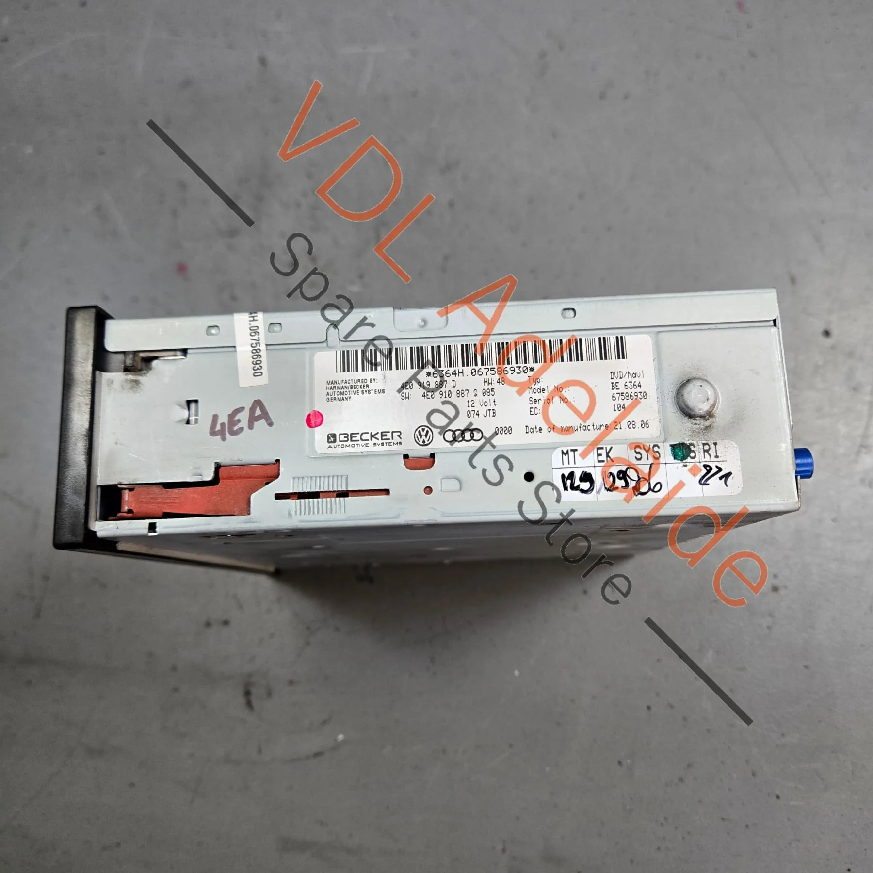 Audi A8 S8 GPS Navigation DVD Unit Nav 4E0910888P 4E0910887Q 4E0919887D - Image 7