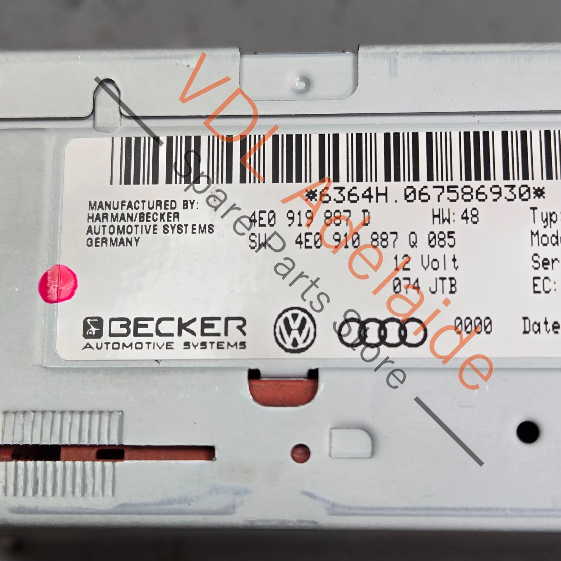 Audi A8 S8 GPS Navigation DVD Unit Nav 4E0910888P 4E0910887Q 4E0919887D - Image 8