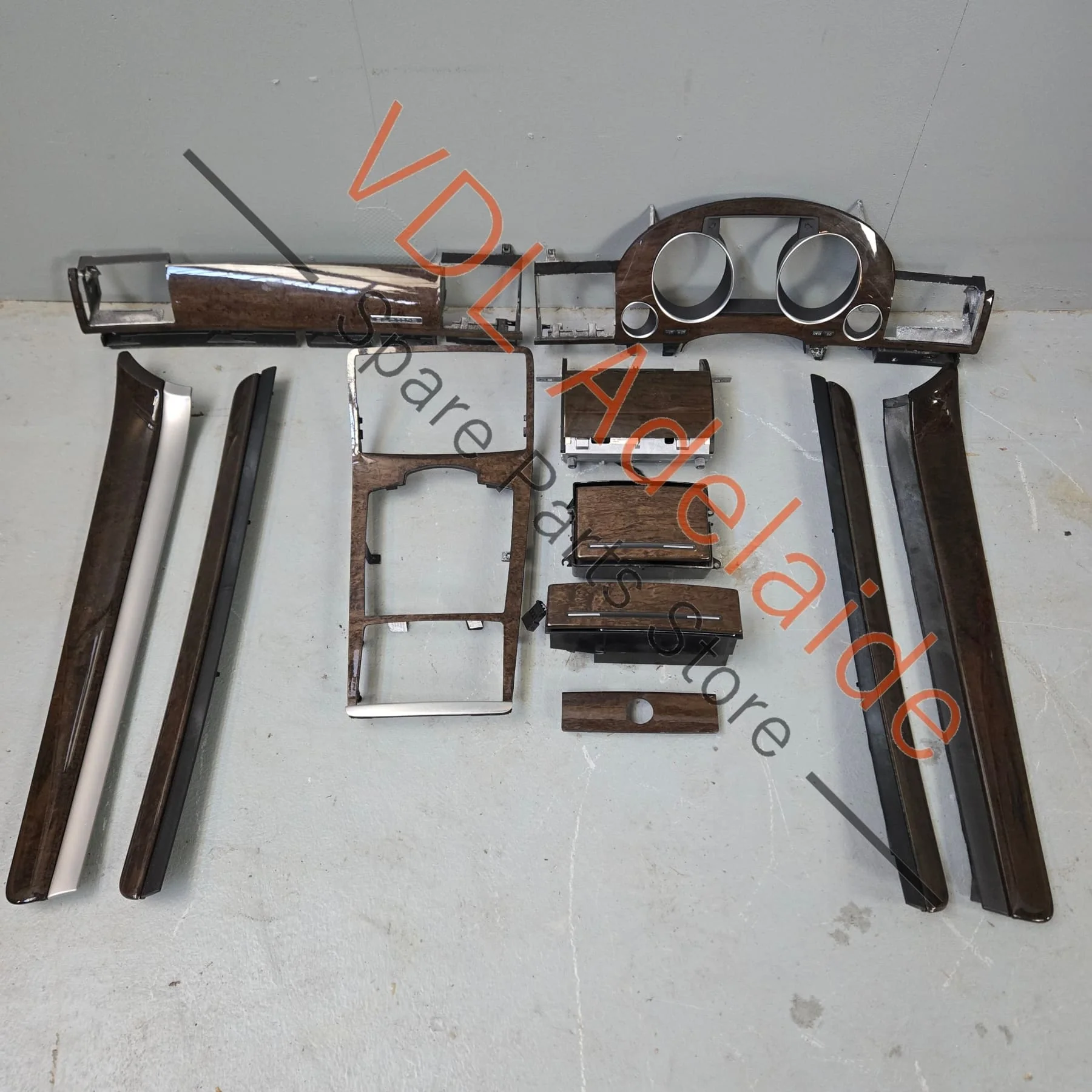 Audi A8 Interior Wood Grain Doors & Dashboard Grey Birch for RHD models