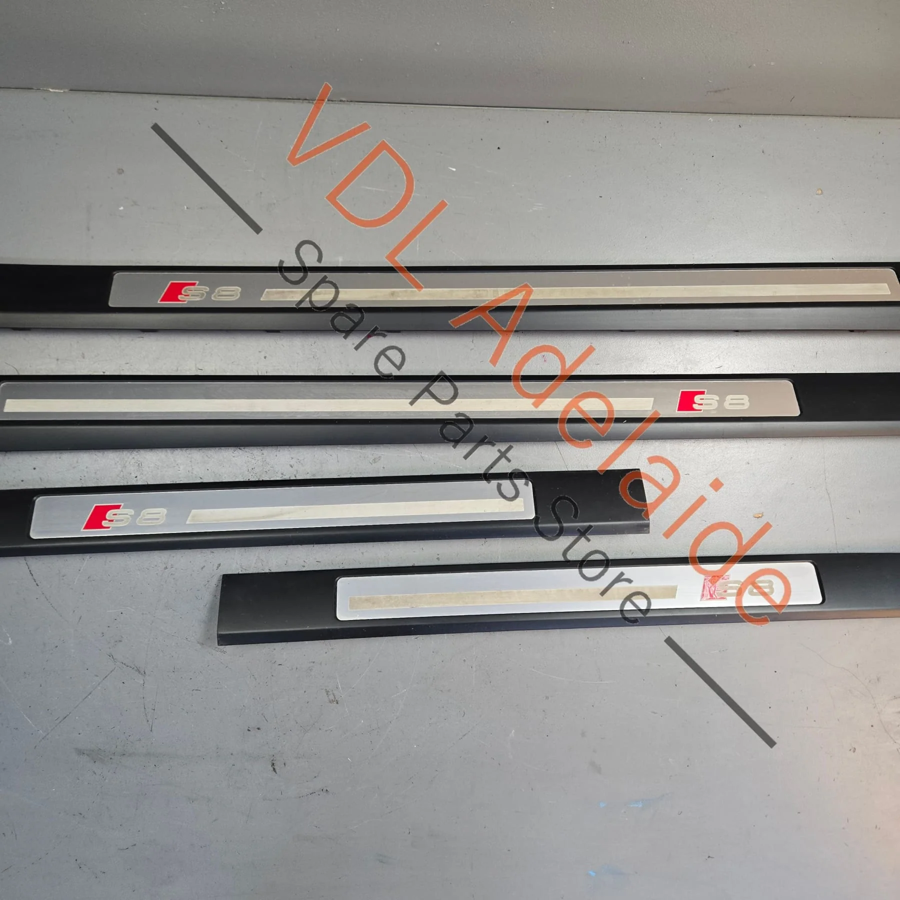 Set of 4 Audi S8 Door Name Scuff Plates 4E0853985 4E0853995F - Image 8