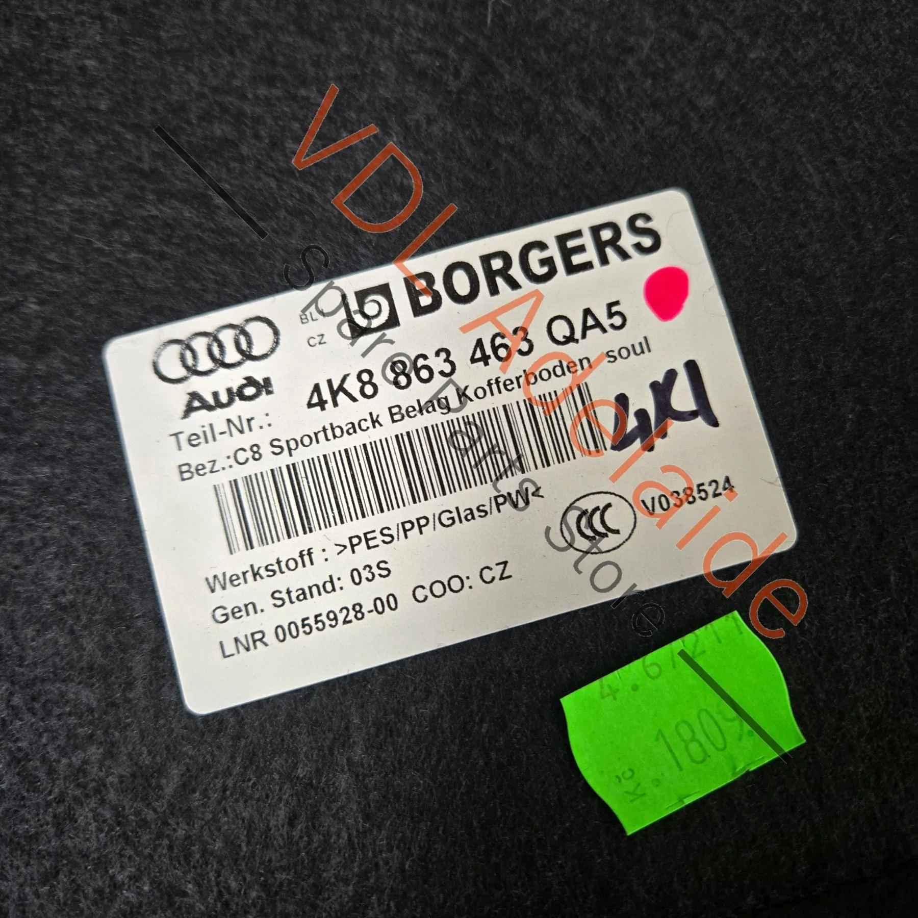 Audi A7 S7 RS7 Rear Boot Floor Spare Wheel Lid Cover Trim 4K8863463 QA5 - Image 6