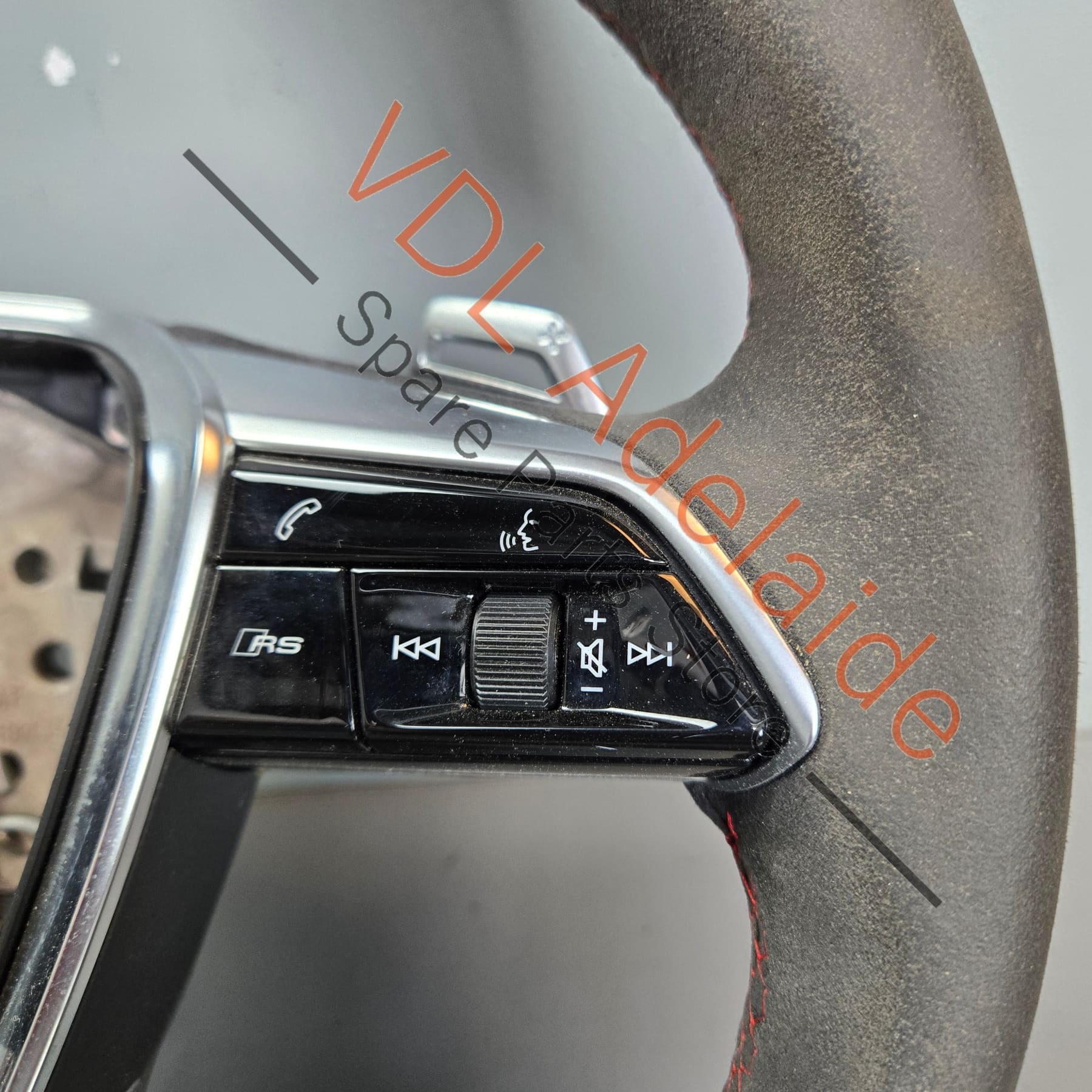 Audi RS6 RS7 C8 Alcantara multifunction heated steering wheel with red stitching 4K0419091BPTPE - Image 4
