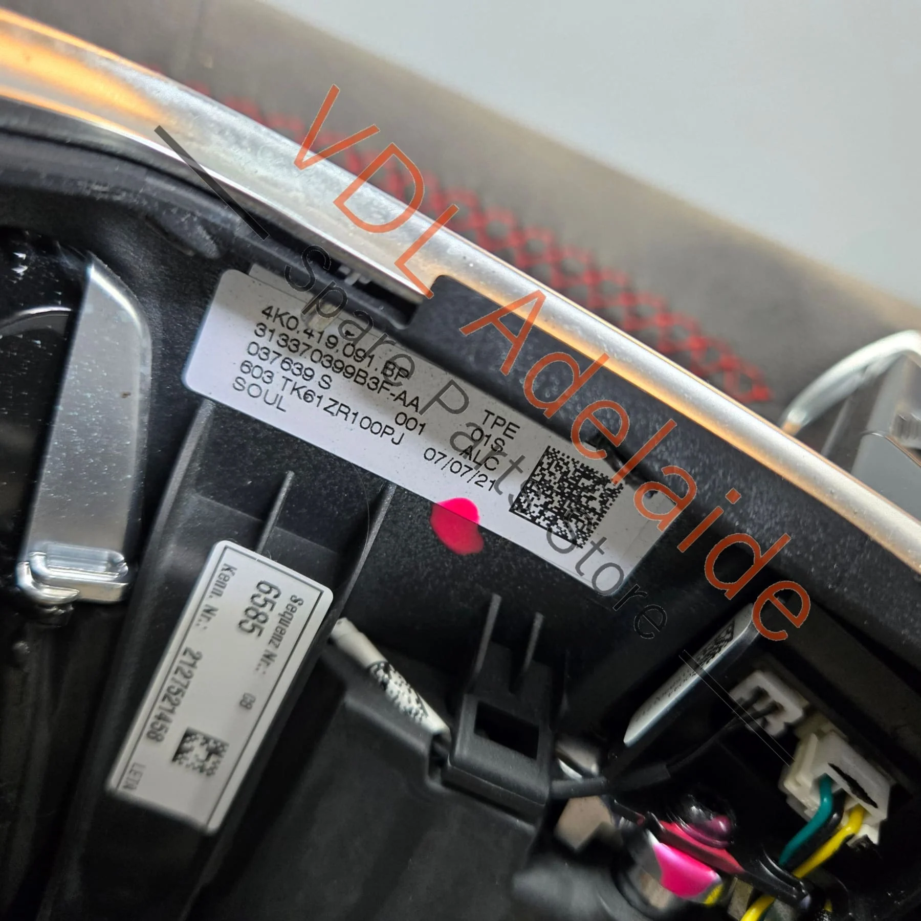 Audi RS6 RS7 C8 Alcantara multifunction heated steering wheel with red stitching 4K0419091BPTPE - Image 7