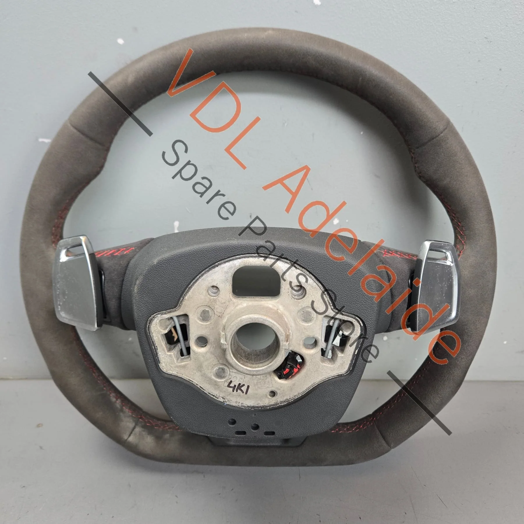 Audi RS6 RS7 C8 Alcantara multifunction heated steering wheel with red stitching 4K0419091BPTPE - Image 9