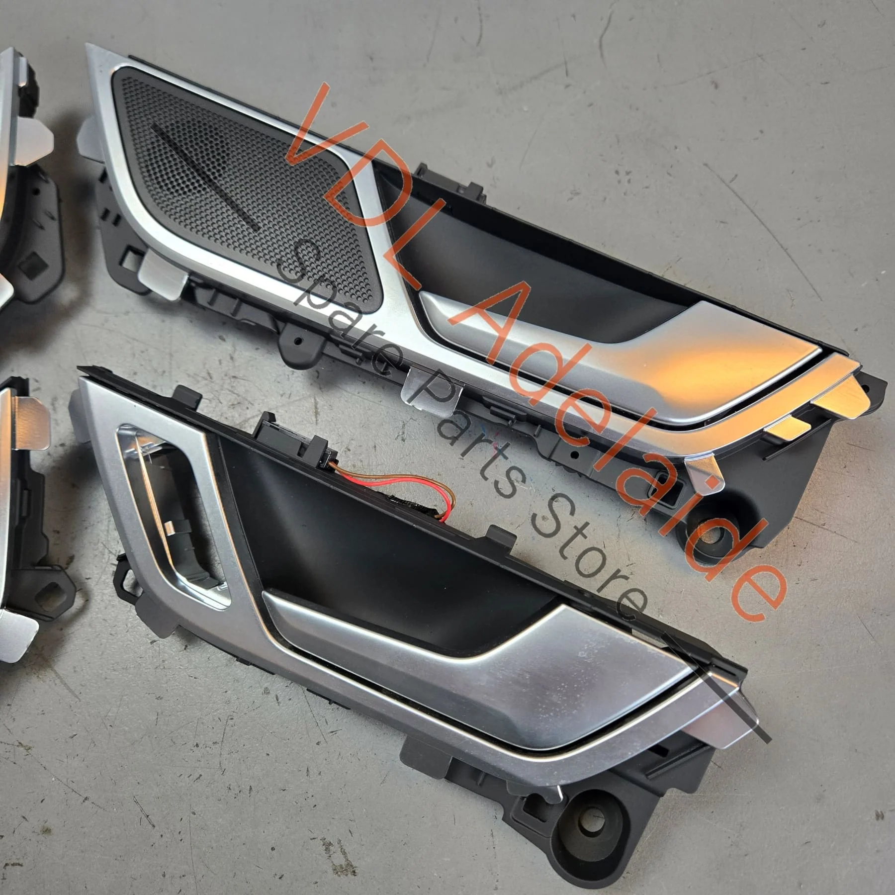 Audi RS6 RS7 4K C8 Set of 4 Interior Door Handle Levers Pulls Chrome - Image 3
