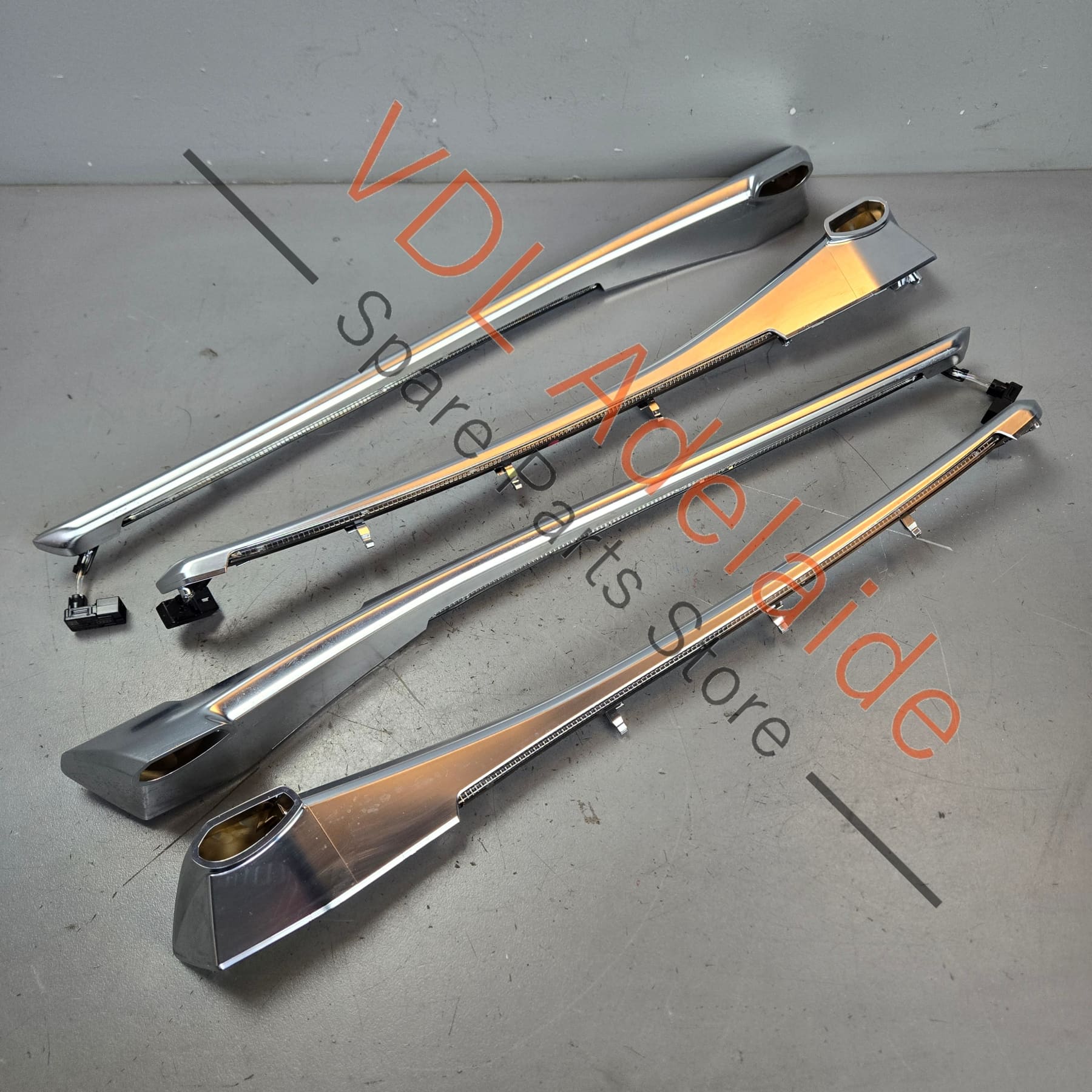 Audi RS7 S7 A7 4K C8 Interior Door Chrome Trim and LED light strip Set for RHD models 4K8867586A