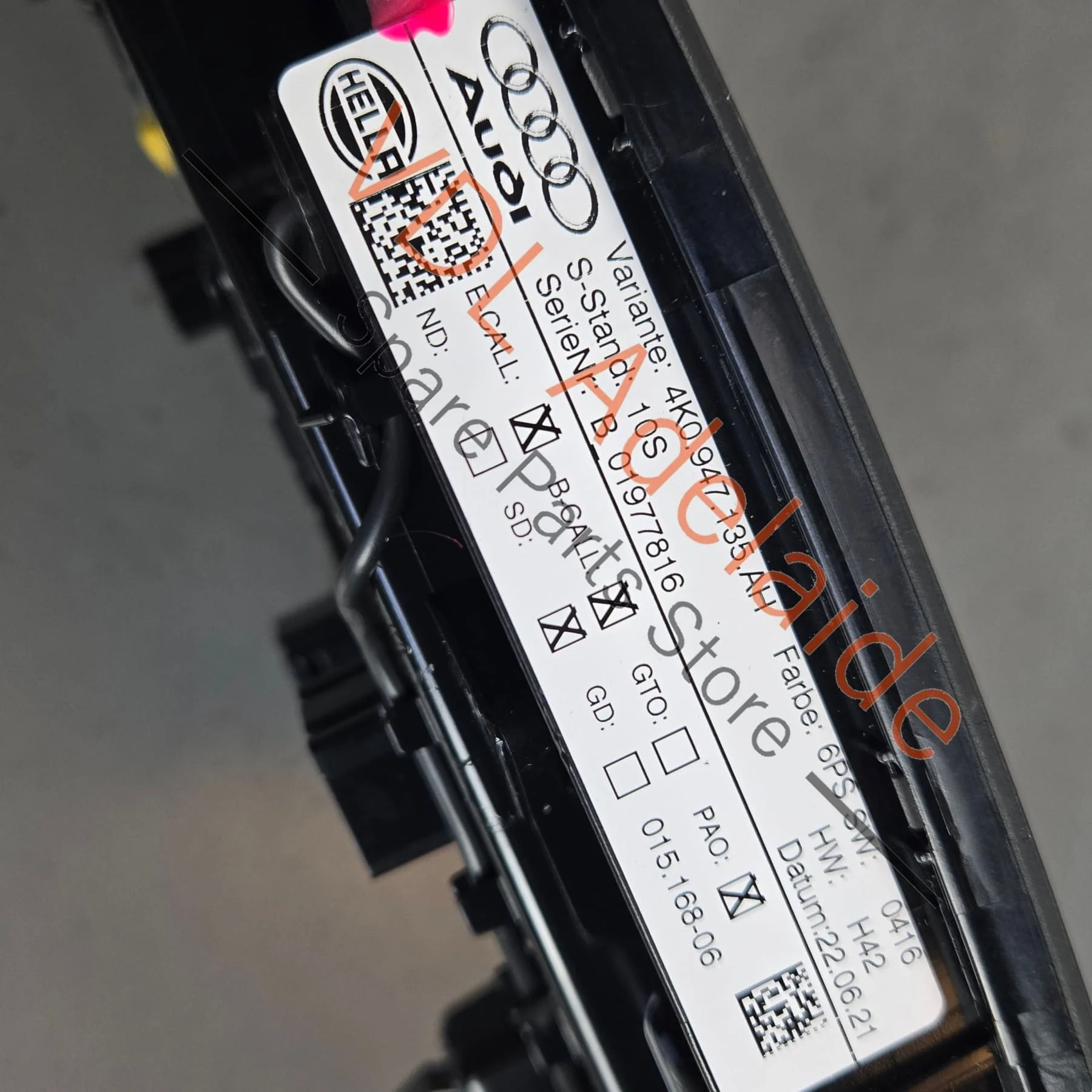 Audi A4 A5 A7 Front Overhead Dome Reading Light & Sunroof Switch Panel 4K0947135AH 6PS - Image 7