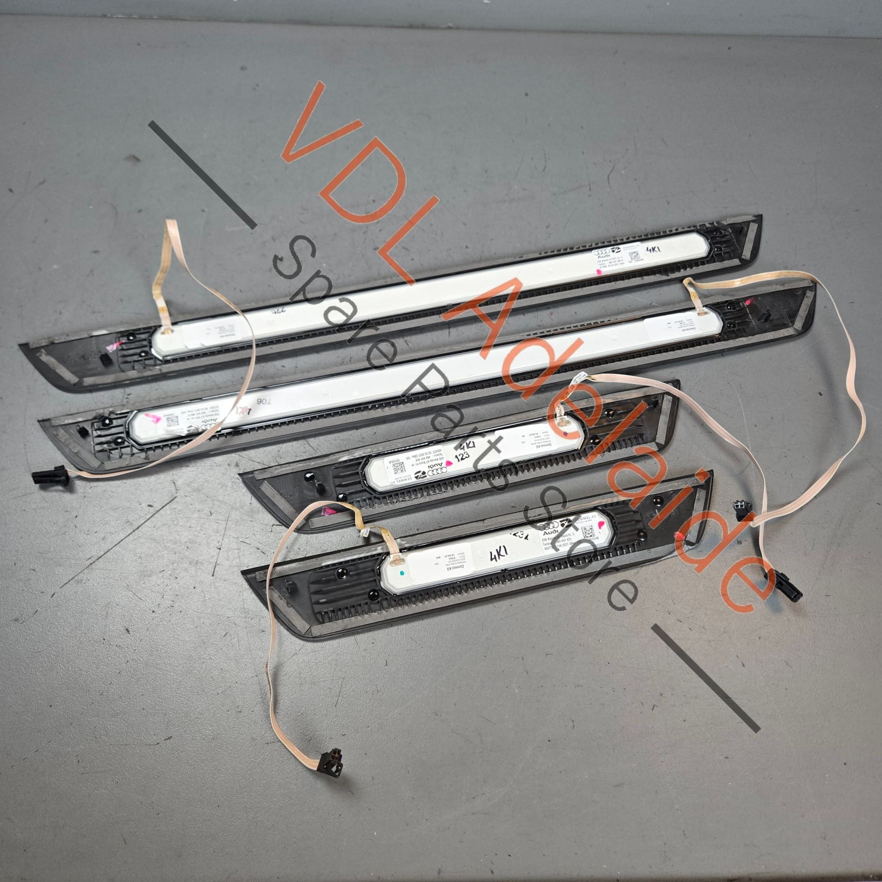 Audi RS7 Set of Illuminated Sill Panel Trims Light Fibre - Image 6