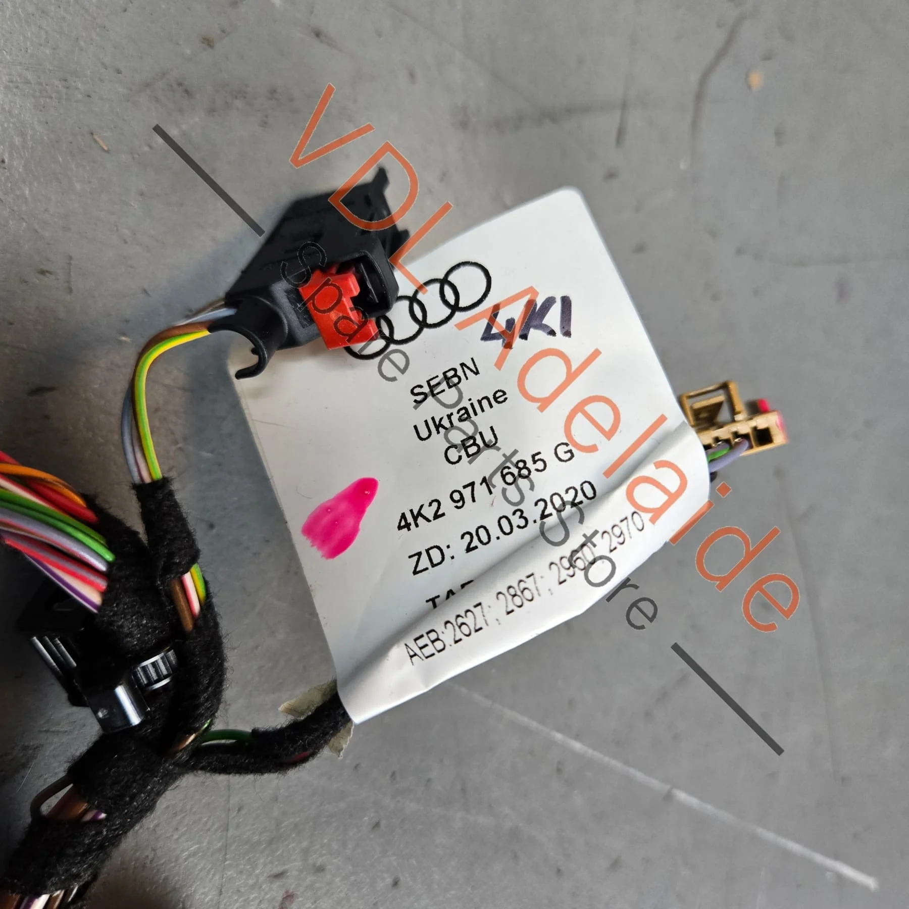 Audi RS7 Centre Console Wiring Harness 4K2971685G - Image 2