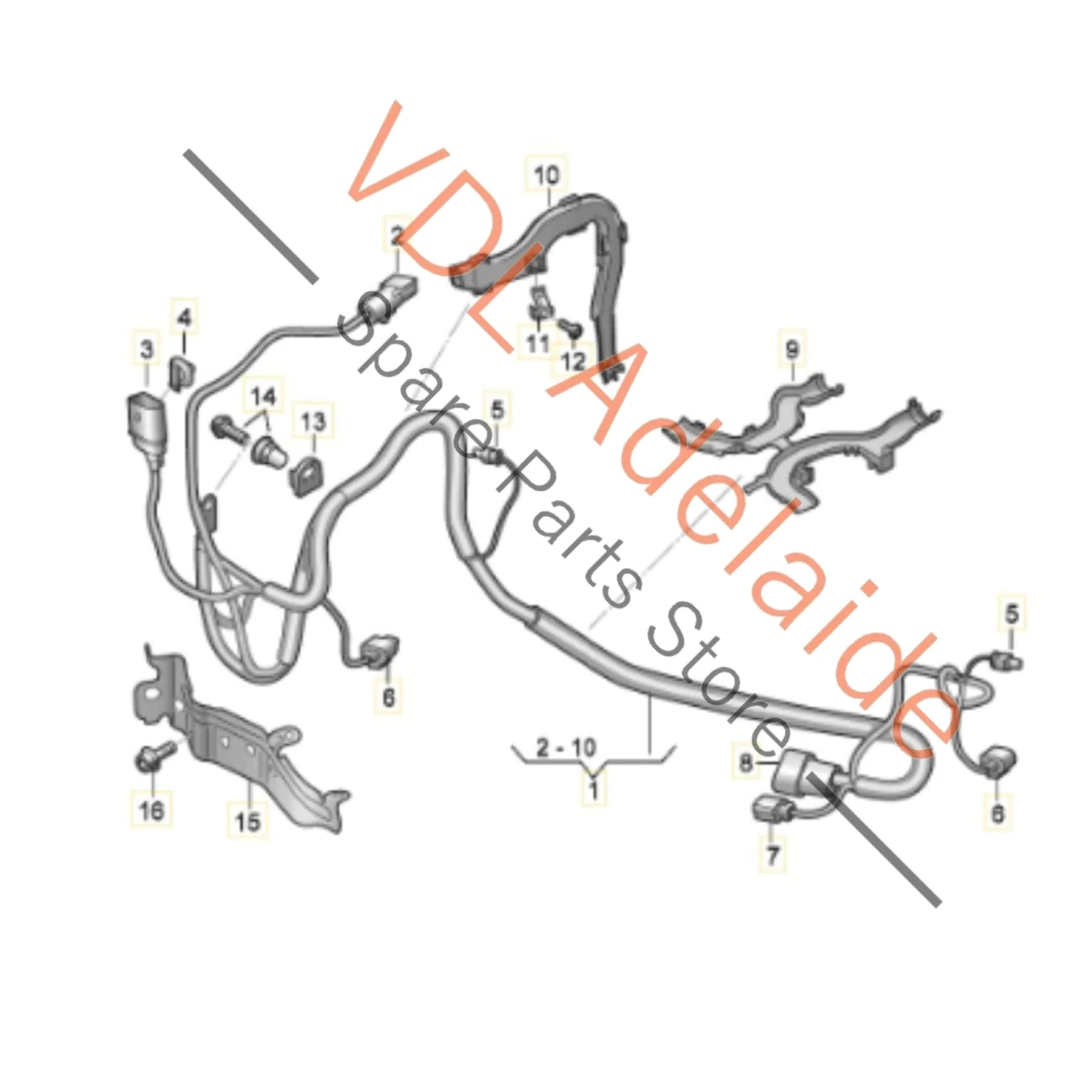 Audi RS7 Power Steering Wiring Harness 4K2971111C - Image 2