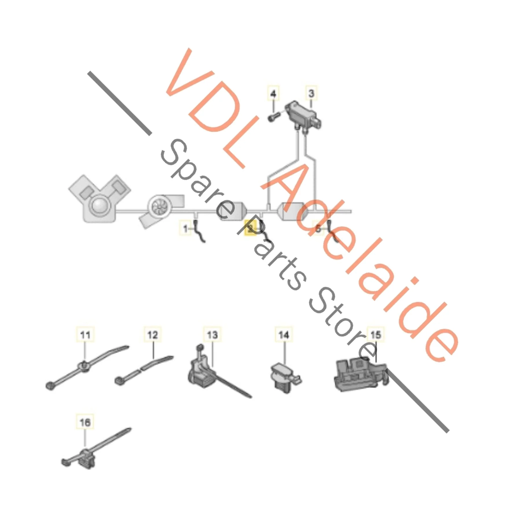 Audi VW Exhaust Temperature Sensor 4N0919529B - Image 2