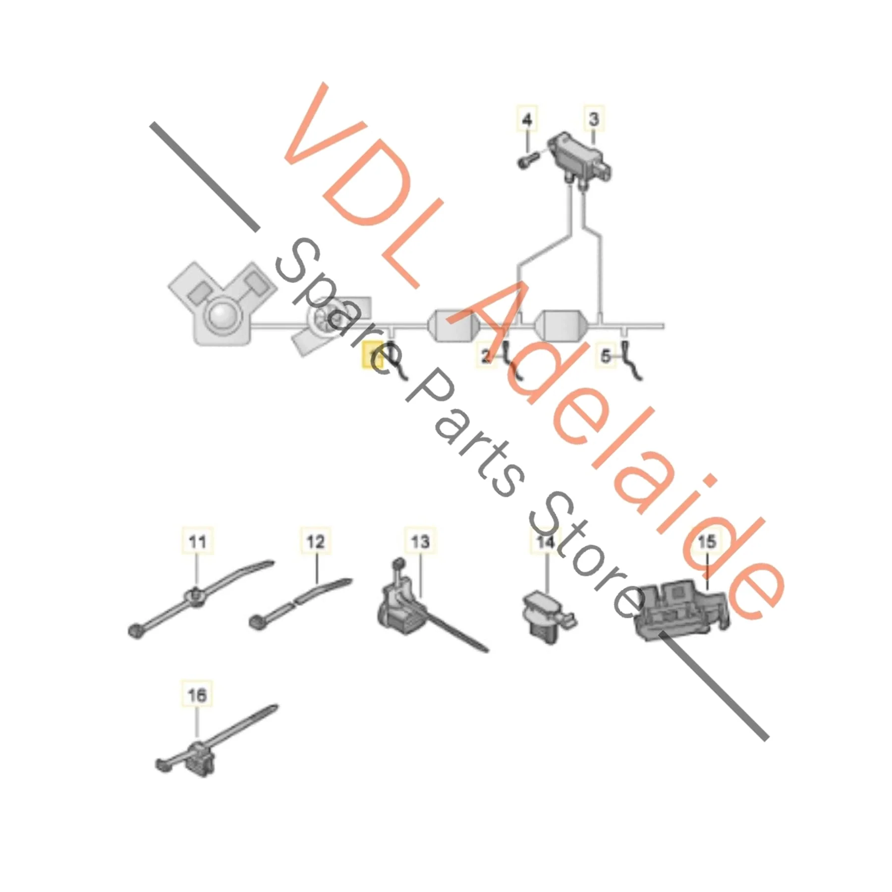 Audi RS6 RS7 Exhaust Oxygen Sensor Lambda Probe 0P2906265Q Pre-cat Bank 2 - Image 2