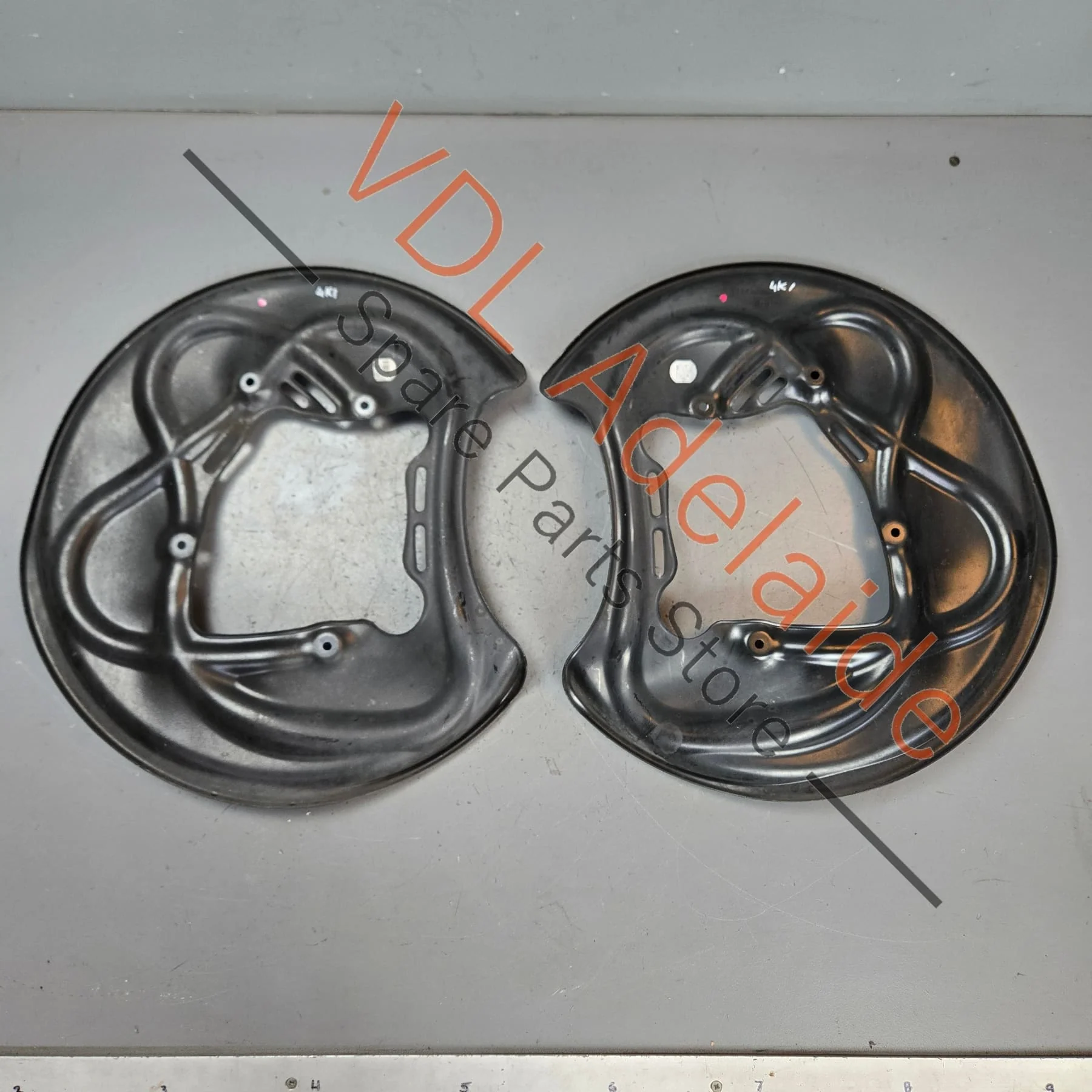 Audi RS7 Rear Brake Disc Cover Guard Set for Carbon Ceramic Rotor 4M0615611B 4M0615612B