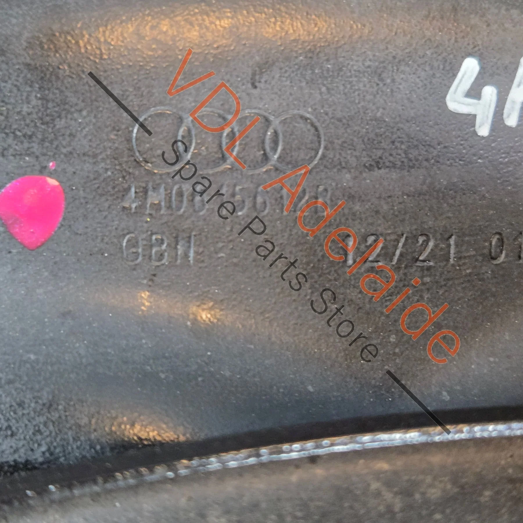 Audi RS7 Rear Brake Disc Cover Guard Set for Carbon Ceramic Rotor 4M0615611B 4M0615612B - Image 2