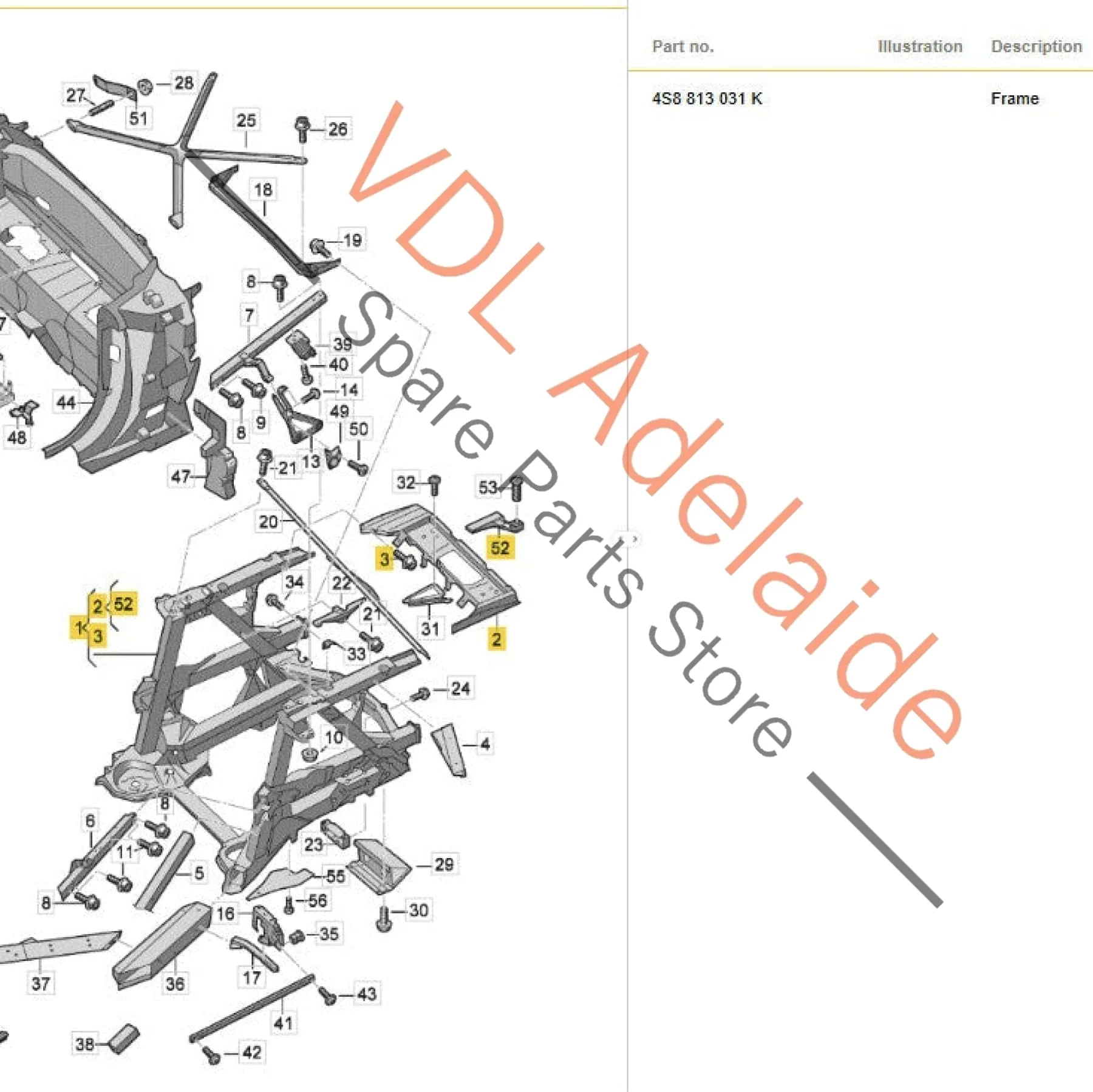Audi R8 4S 2016-2024 Rear Body Frame Brand New 4S8813031K - Image 2