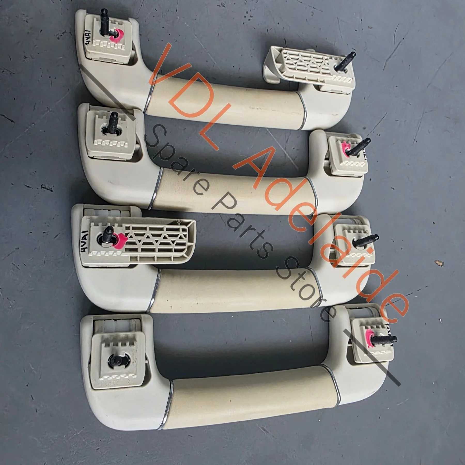 Bentley Bentayga Set of Interior Roof Handles Leather Hide colour Linen 36A857141B 51V - Image 6