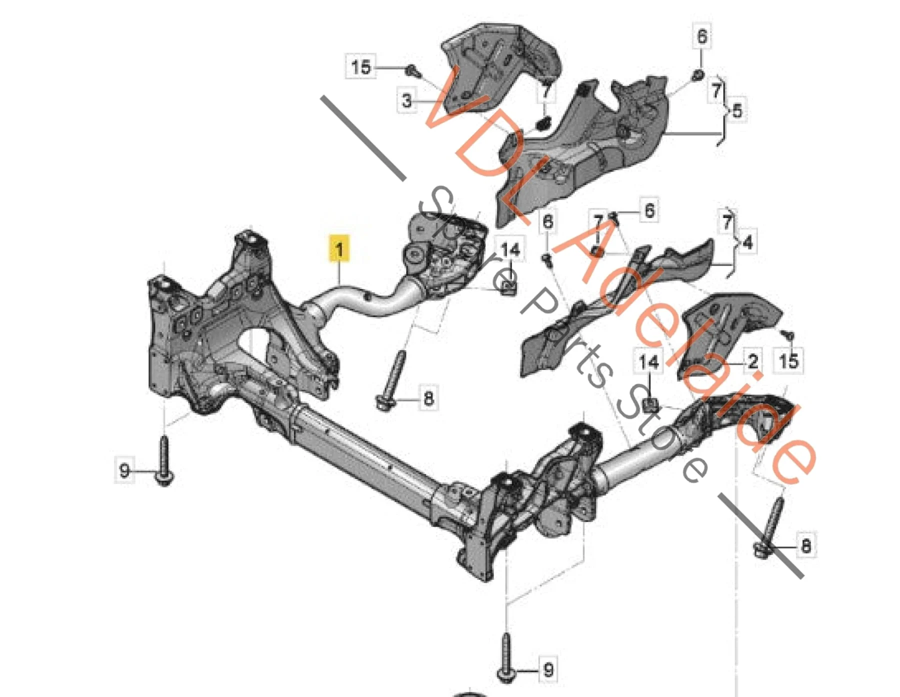 Bentley Bentayga Audi Q7 V6 V8 Front Subframe K Frame Engine Mount 4M0399315Q - Image 5
