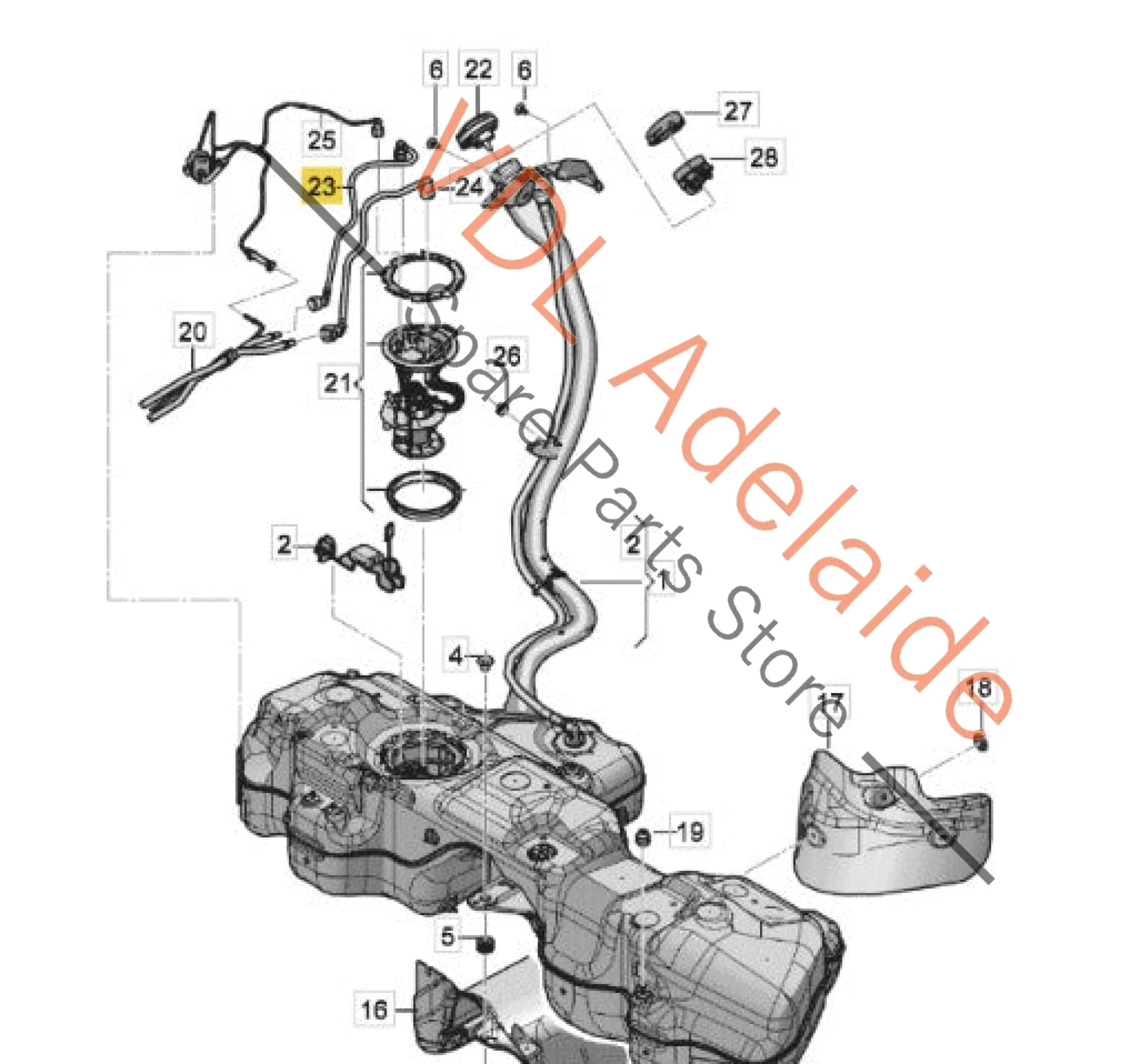 Audi Q7 4M Fuel Return Line 4M0201227A Touareg Bentayga Cayenne - Image 3