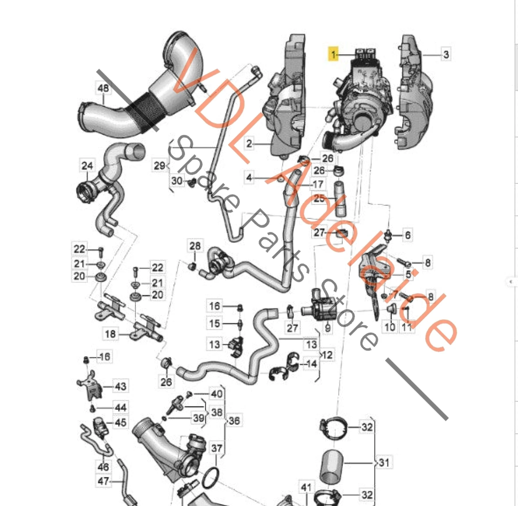 Bentley Bentayga Audi SQ7 Ebooster Electric Turbo Turbocharger Compressor 057145601D - Image 4