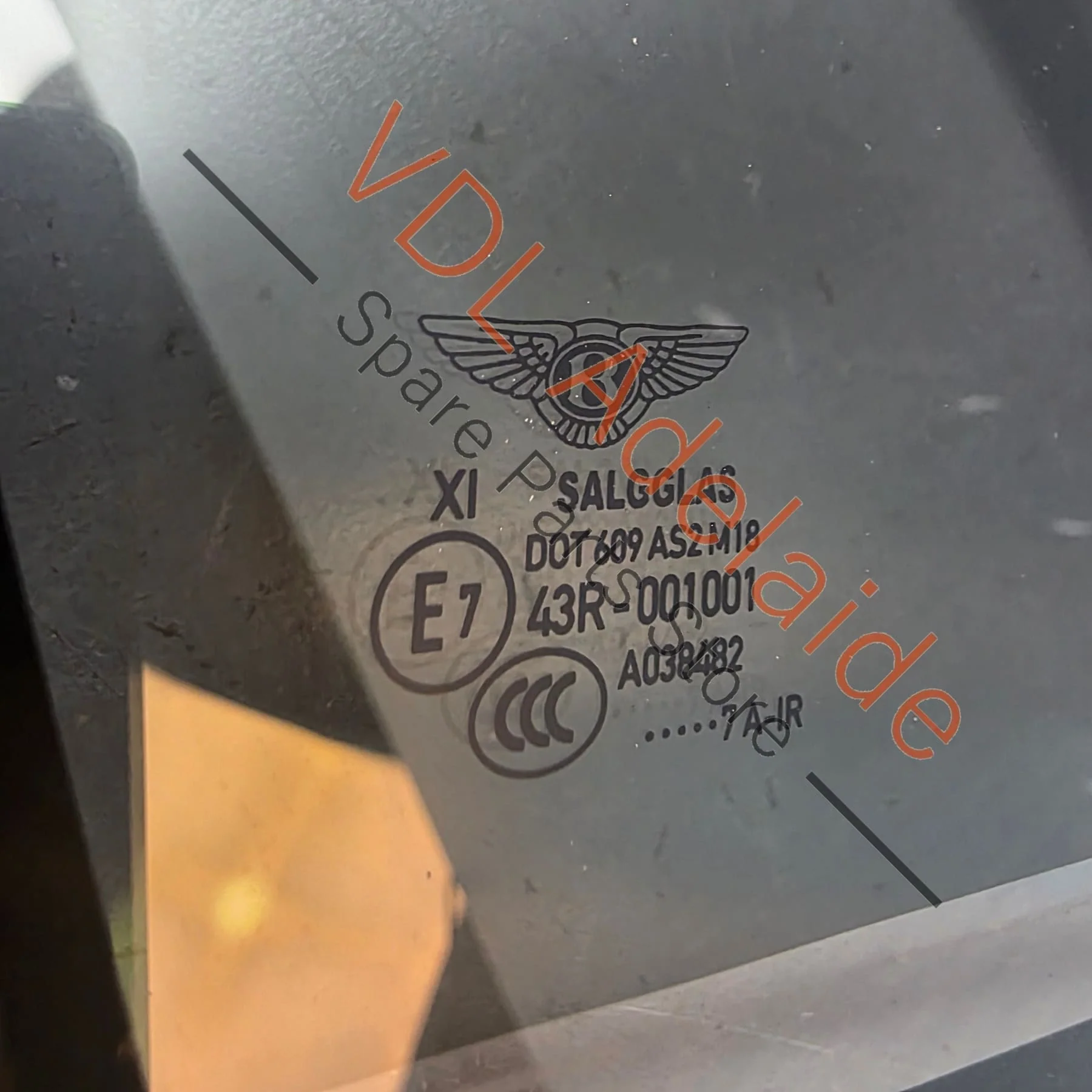 Bentley Bentayga 4V Front Right Quarter Window Glass Insulated Laminated 36A845114G - Image 4