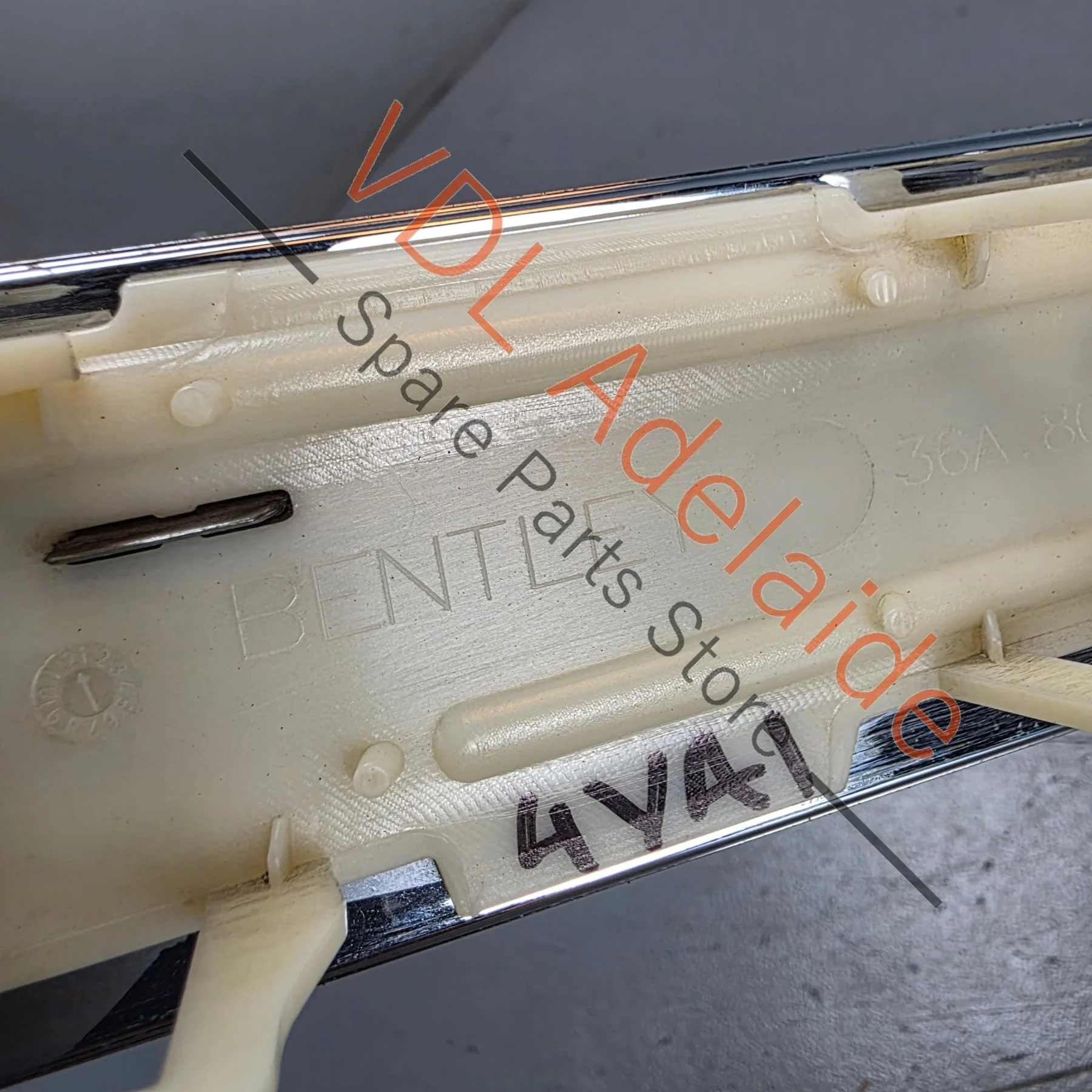 Bentley Bentayga Rear Bumper Right Chrome Trim Moulding 36A807918 - Image 5