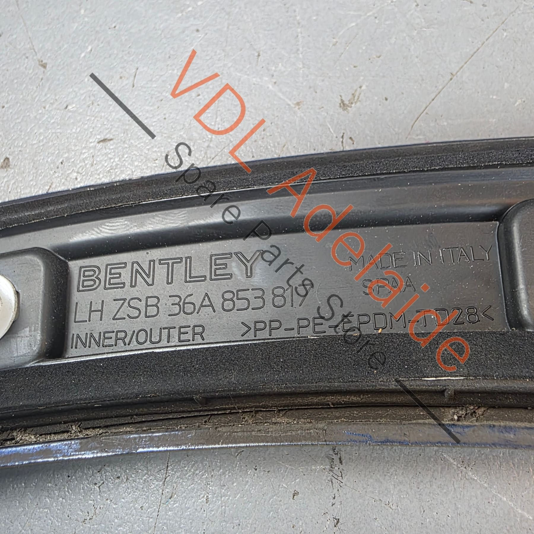 Bentley Bentayga 4V Left Rear Wheel Arch Flare Trim Molding 36A853817 - Image 6