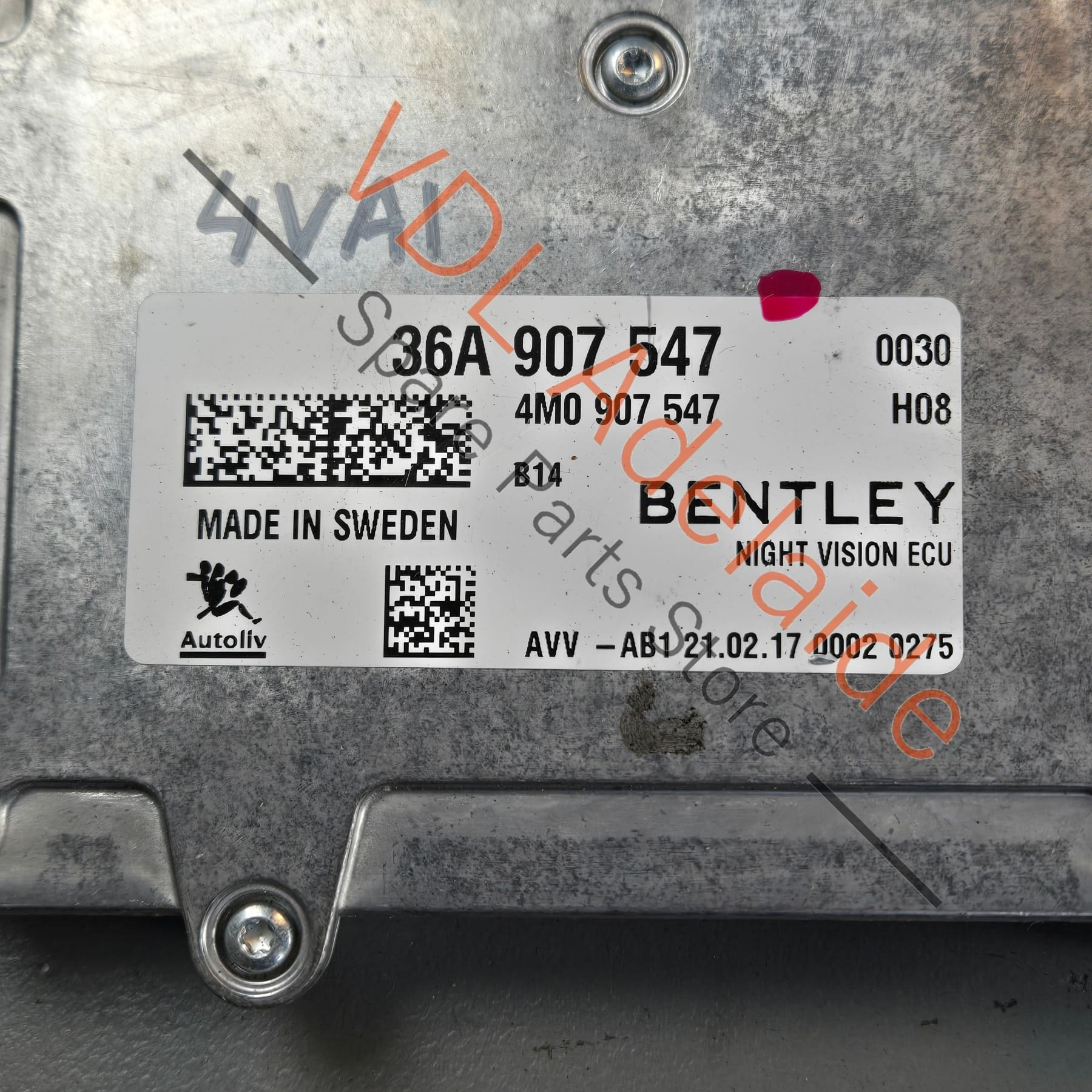 Bentley Bentayga Night Vision Control Module 36A907547 - Image 2