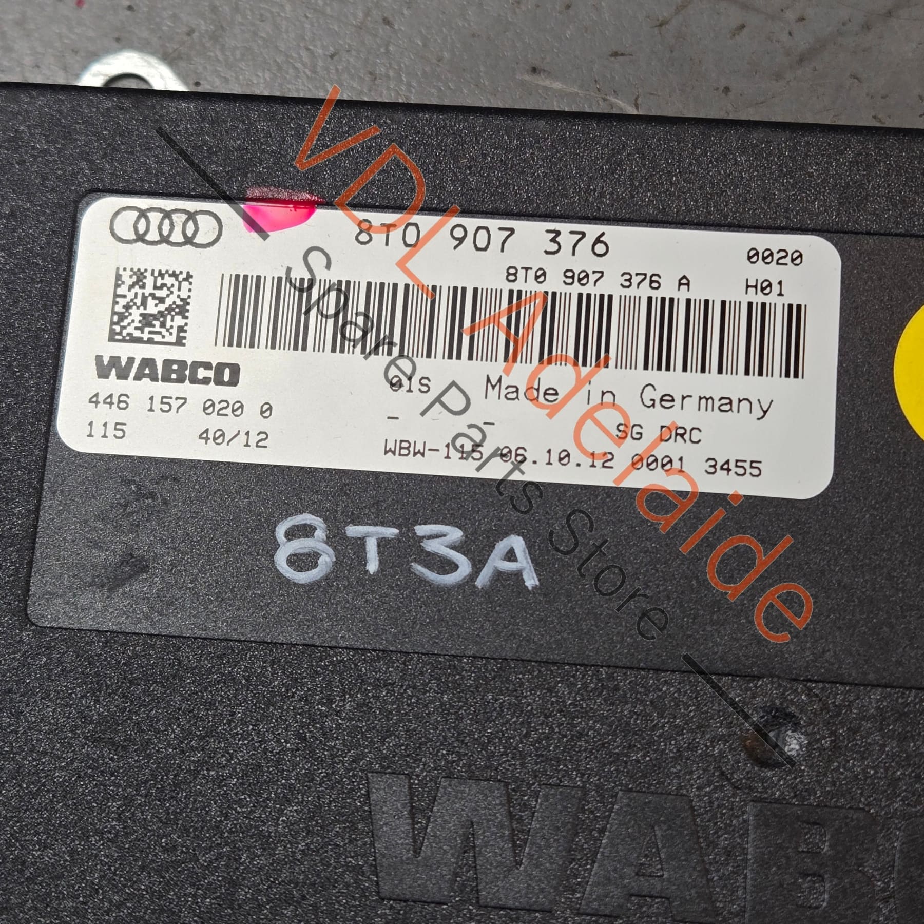 Audi RS5 Adaptive Suspension Controller Control Unit Module 8T0907376 - Image 2