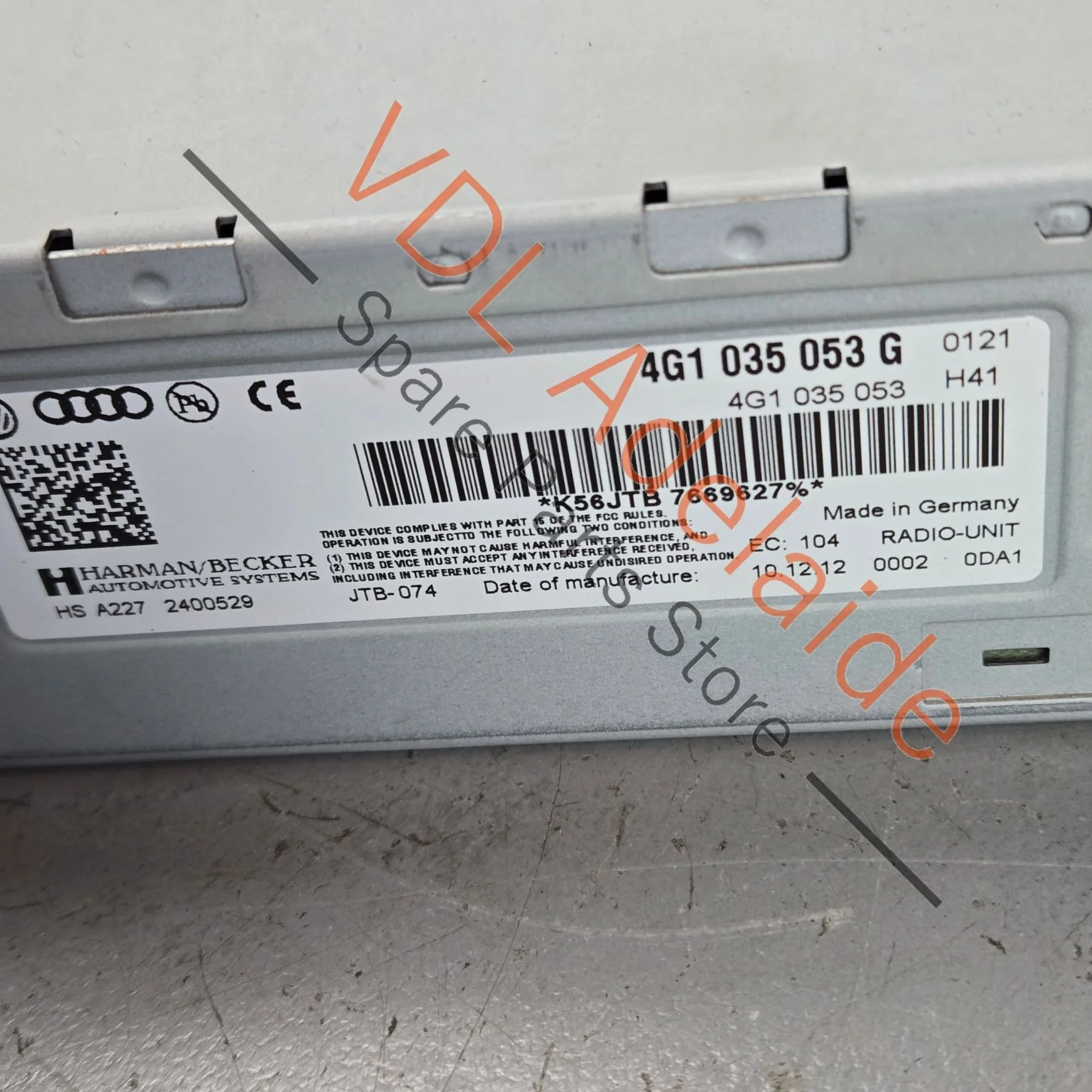 Audi RS5 Navigation Radio Unit Tuner Harman Becker 4G1035053G - Image 4