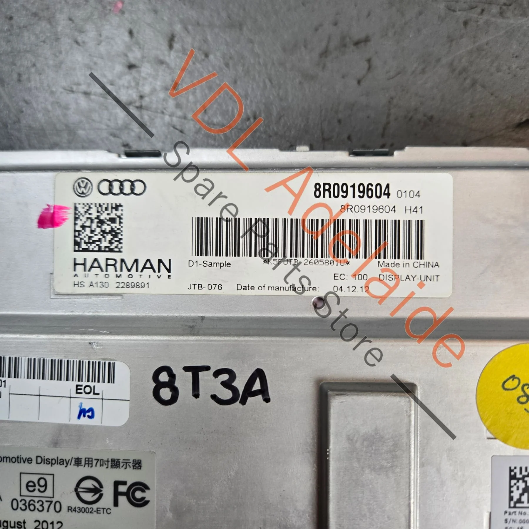 Audi RS5 Main MMI Screen Dash Panel Display Unit 8R0919604A 8in - Image 5
