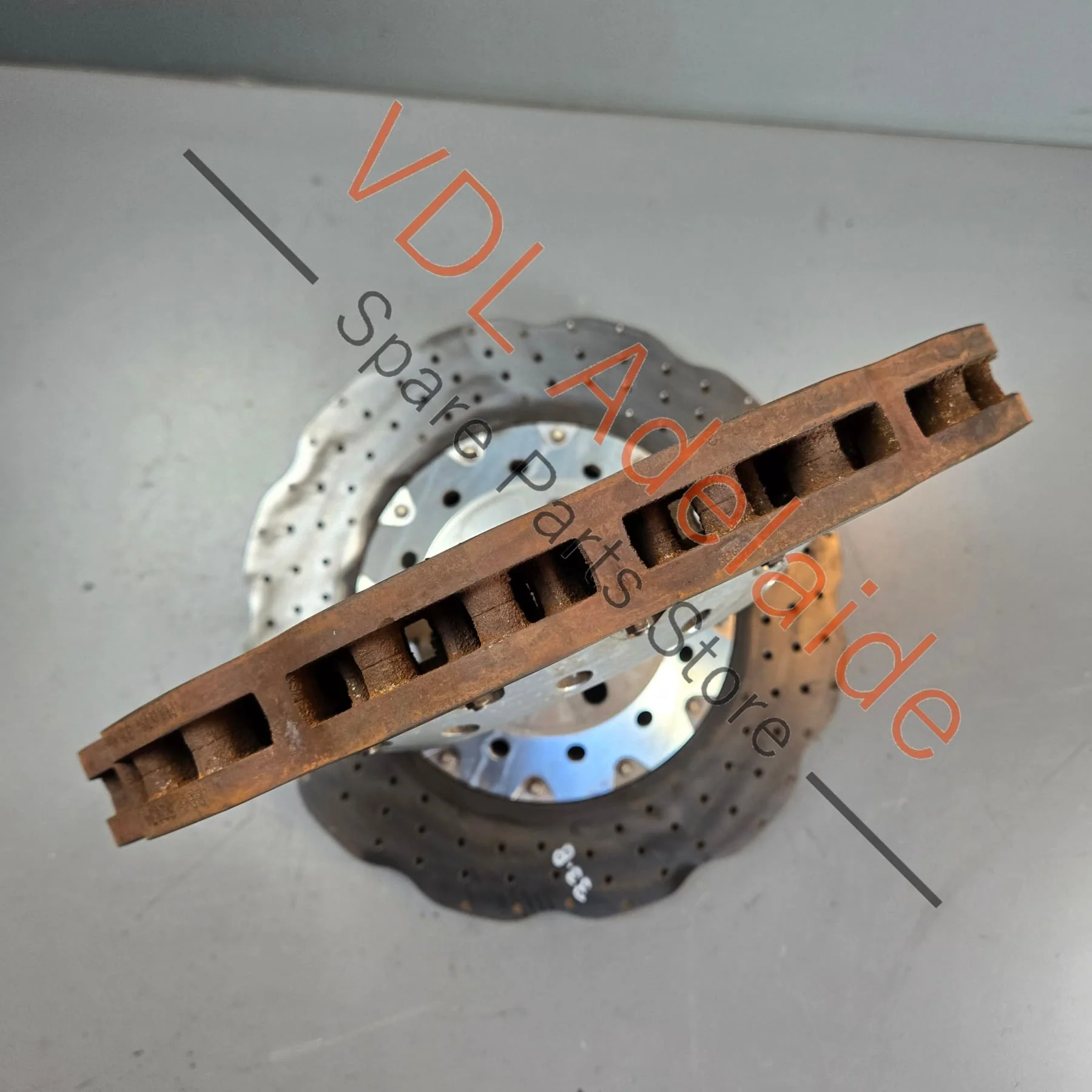 Audi R8 RS4 RS5 Front Brake Disc Rotors Pair with Hats DBA52834 8T0615301 365 x 34 Wavey - Image 3