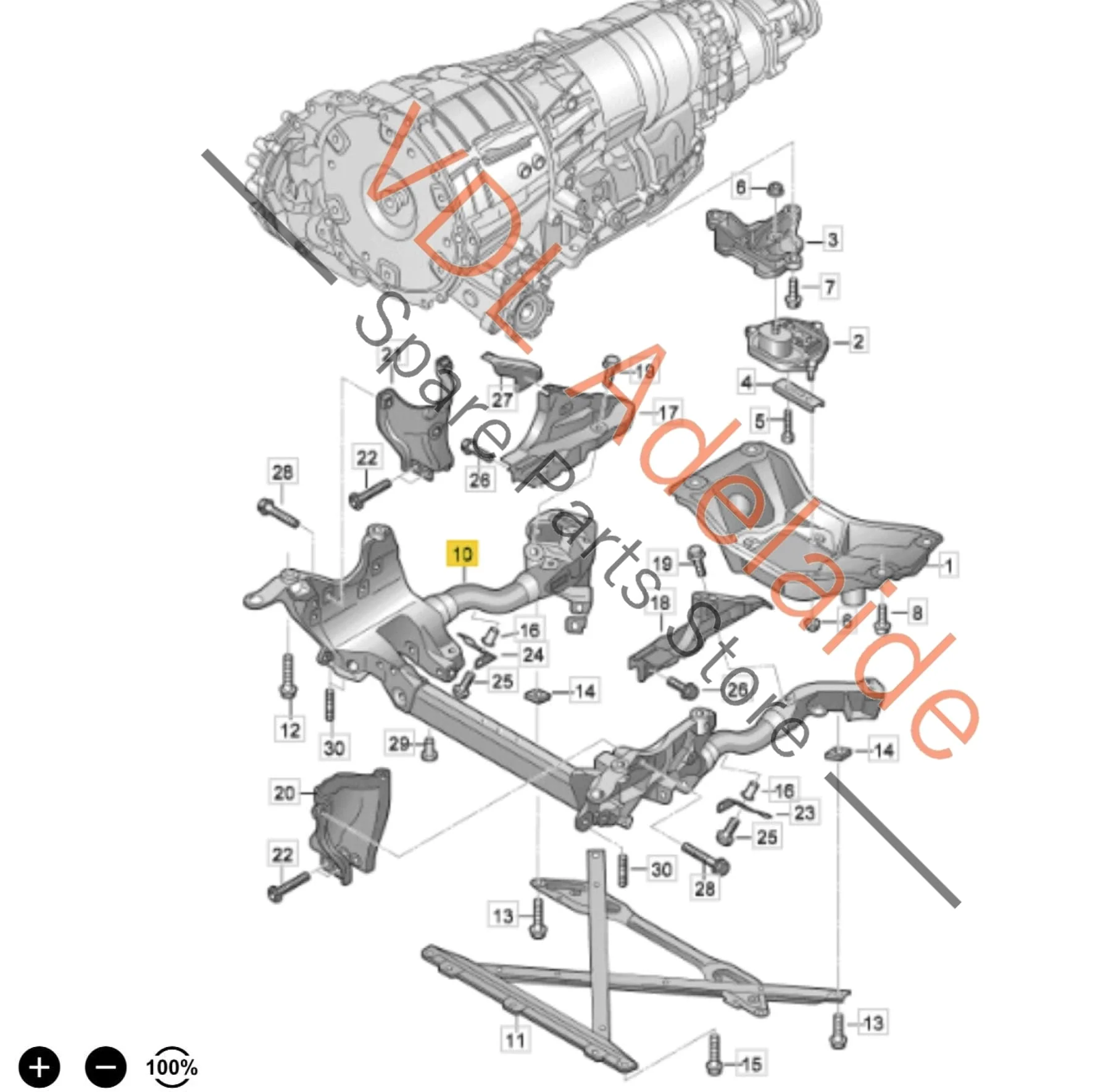 Audi RS4 RS5 8T Front Engine Subframe K Frame 8K0399315H - Image 2
